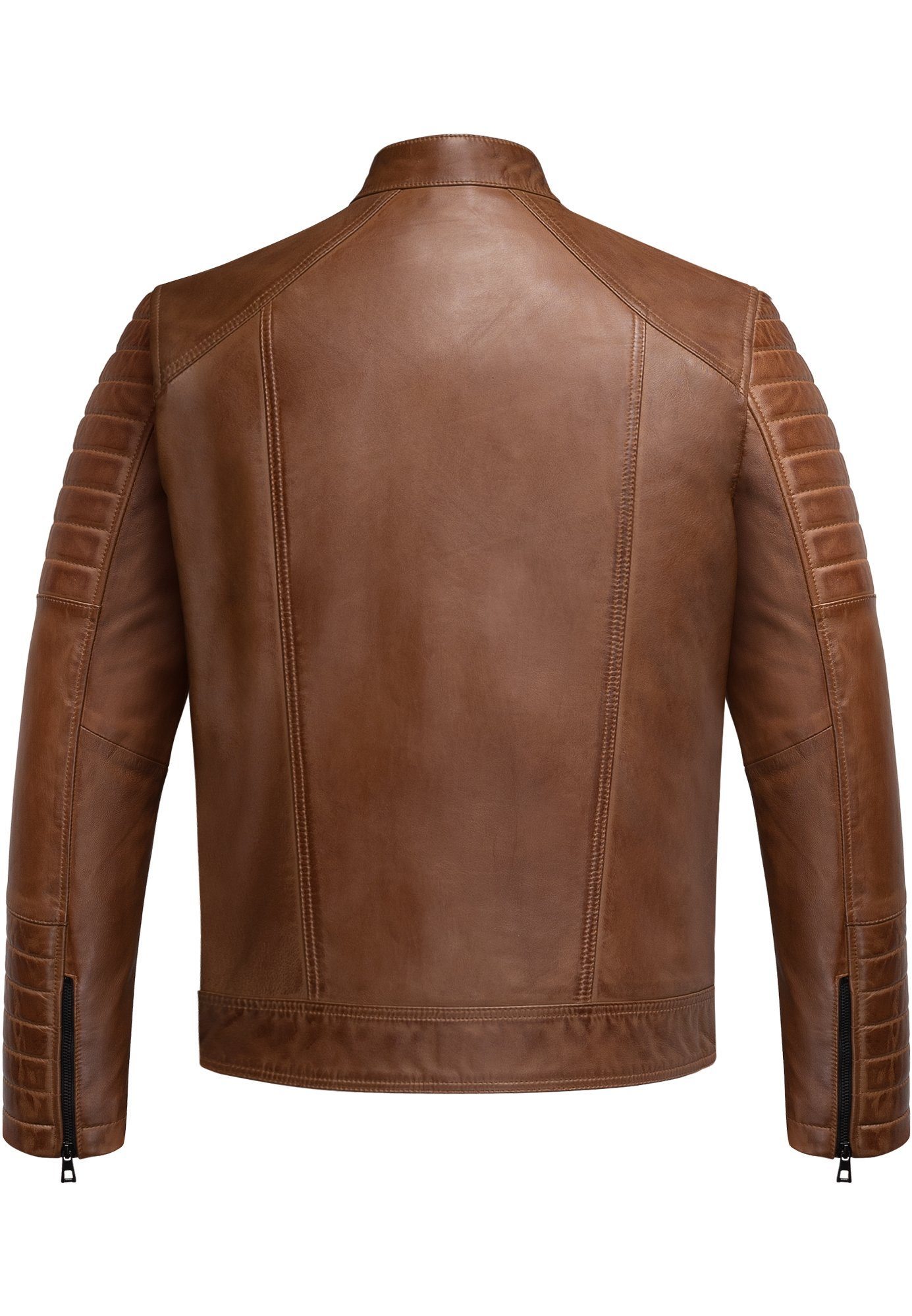 Amaci&Sons Lederjacke EUCLID Lederjacke Echtleder Herren Biker Zipper Jacke günstig online kaufen