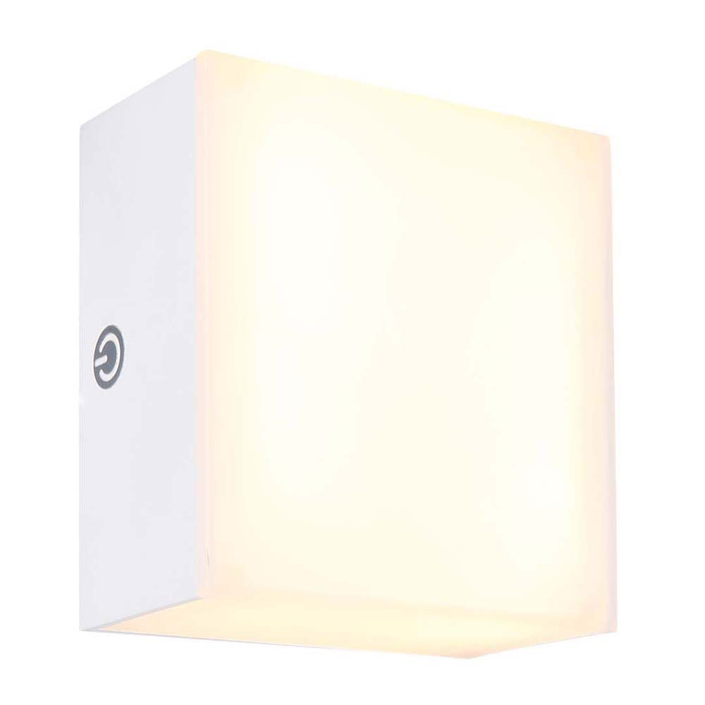 GLOBO LIGHTING LED Wandleuchte, LED-Leuchtmittel fest verbaut, Warmweiß, Wandlampe Wandleuchte Flurleuchte LED Touchdimmer weiß USB-Kabel B 10