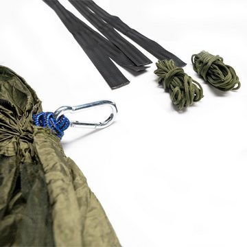 Grafner Hängematte Hängematte mit Moskito-Netz Belastbarkeit 200kg mit Tasche Zubehör, mit Moskitonetz