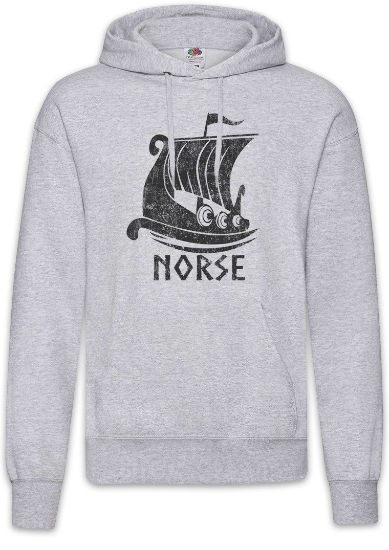 Hoodie Viking Ship VII Herren Hoodie Schiff Drachenboot Wikinger Schädel