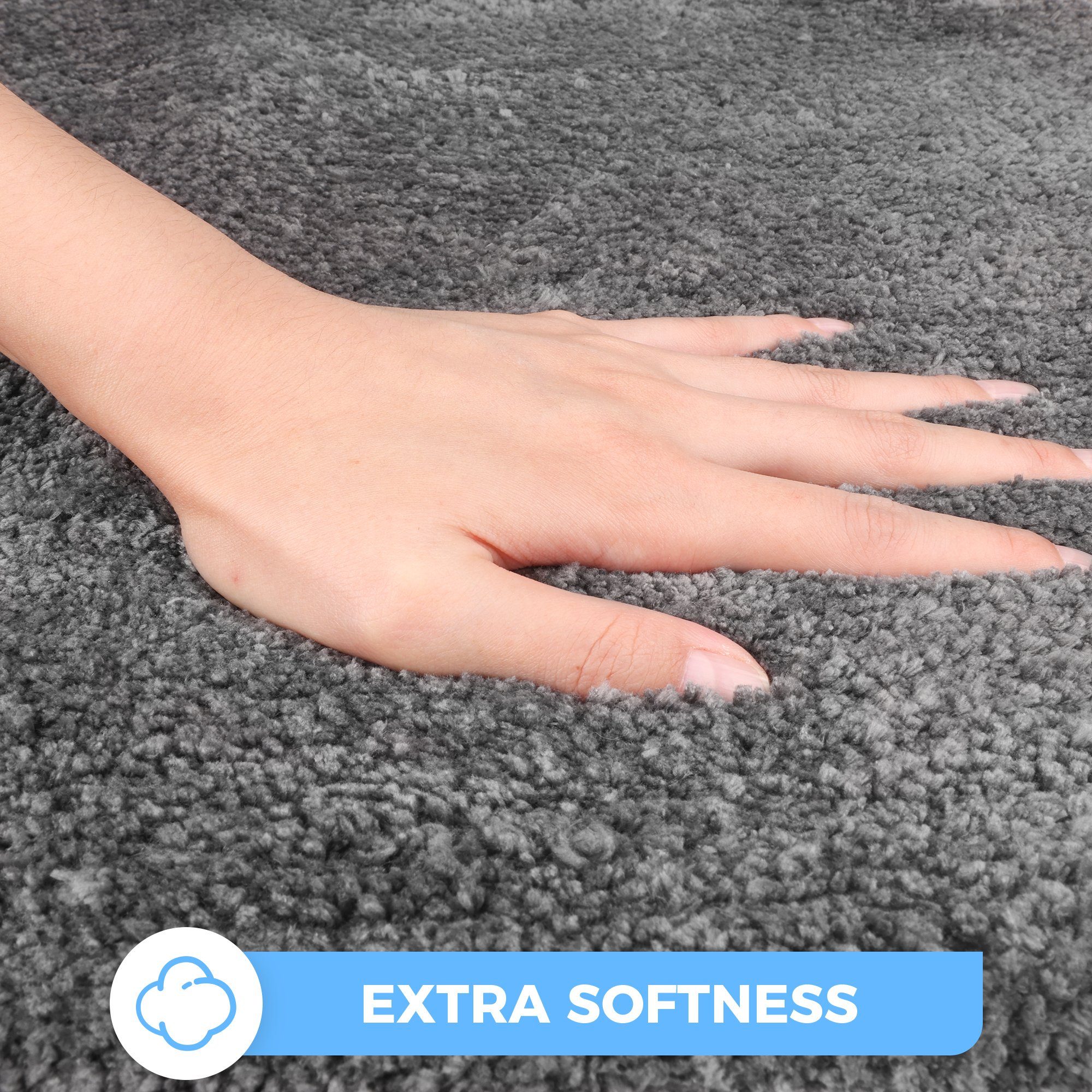 Sentidos Badematte badteppich rutschfest Eleganter Badezimmerteppich, Höhe 20 mm, Polyester, 70x120cm, badematten badläufer badgarnitur badteppiche teppich toil – Bild 3 von 5