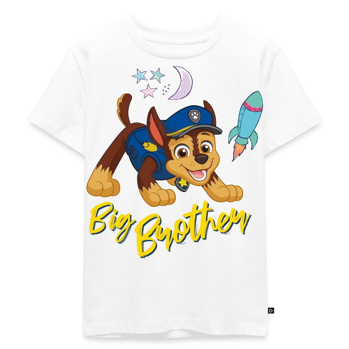 Spreadshirt T-Shirt Paw Patrol Großer Bruder Chase Geschenk Kinder Premium T-Shirt (1-tlg)