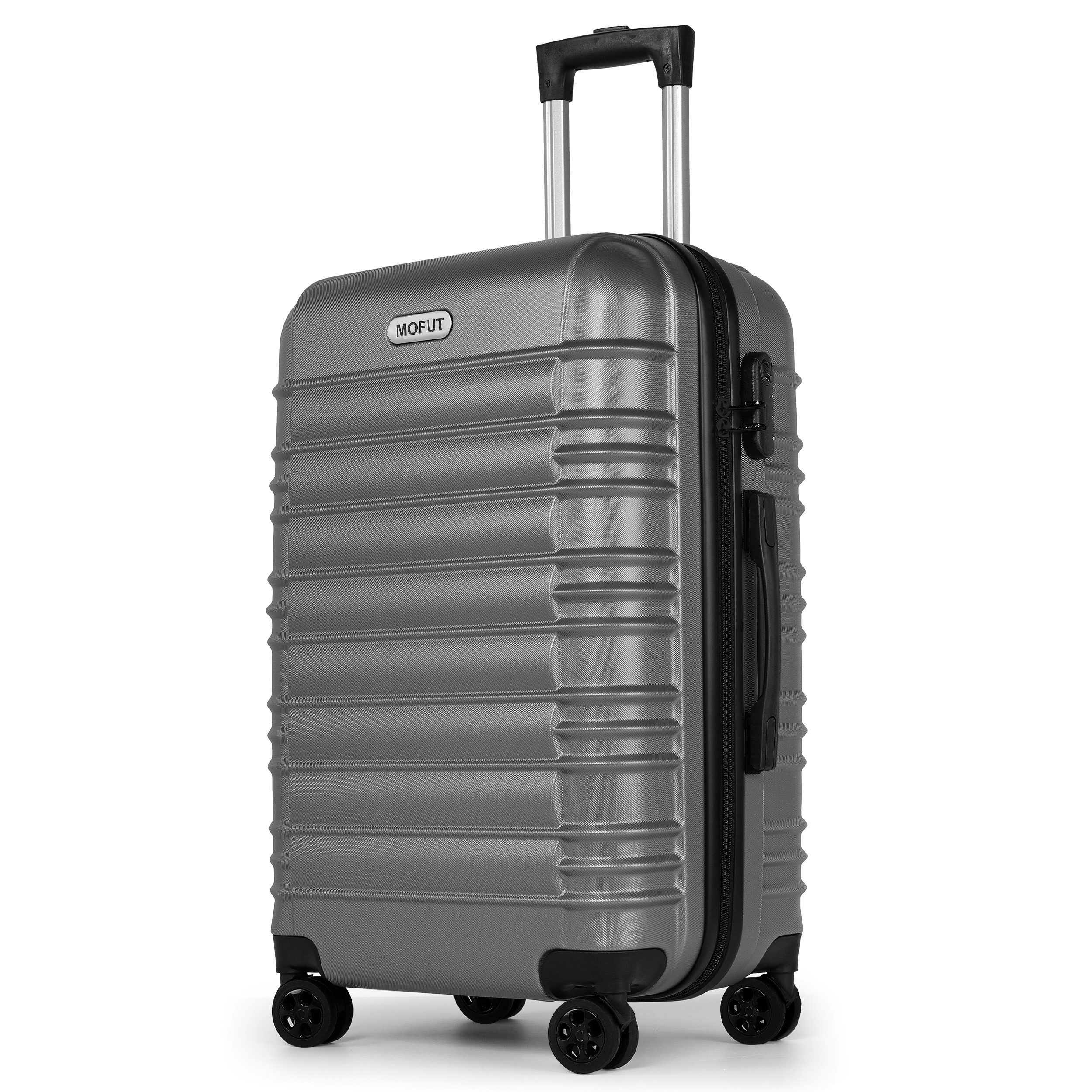 MoFut Koffer Zwillingsrollen Reisekoffer Koffer Trolleys Hartschale (M/L/XL), 4 Rollen, Trolley Handgepäck Große Kapazität mit 4 Rollen und Zahlenschloss