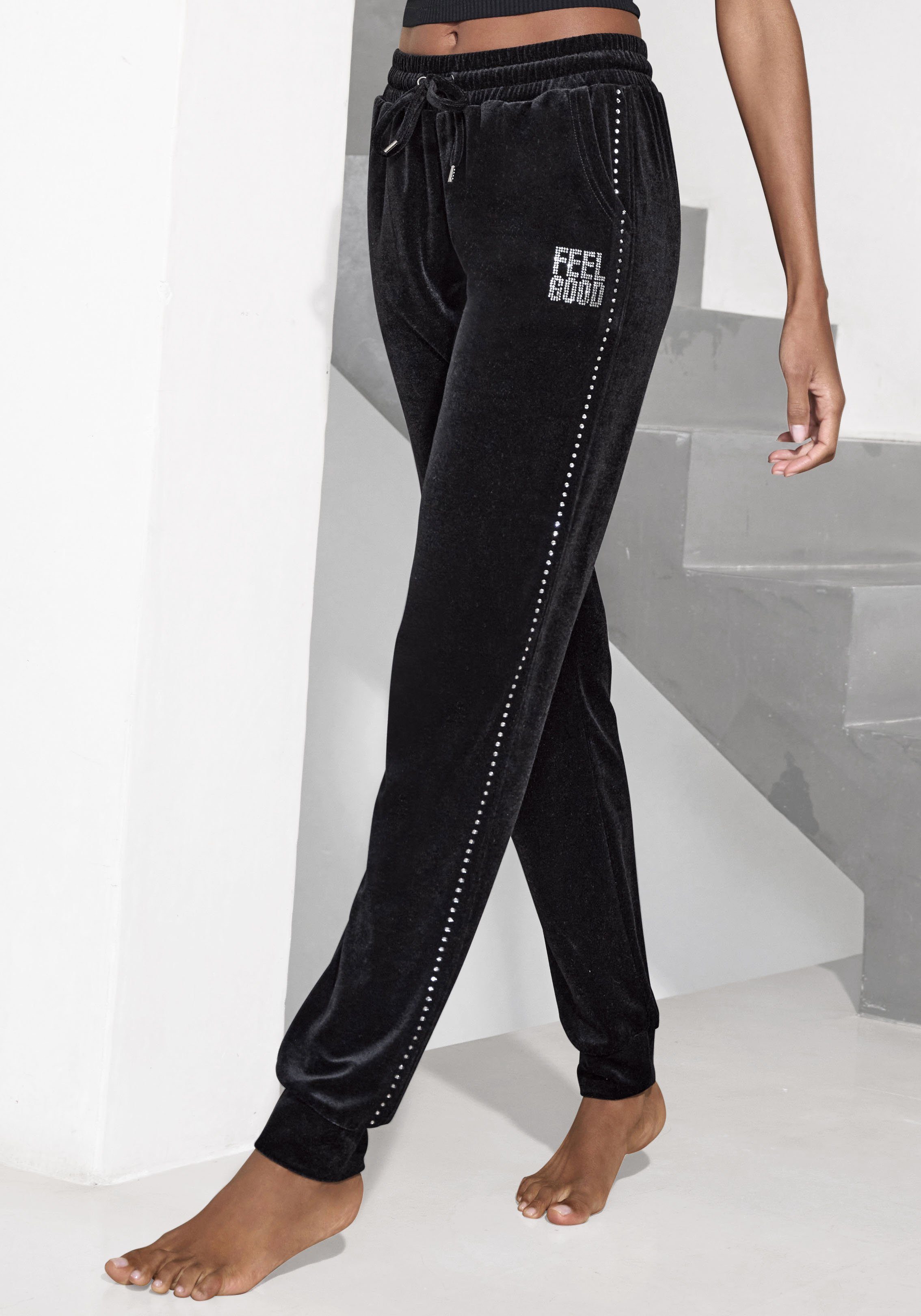 Vivance Nickihose mit Glitzerdruck günstig online kaufen