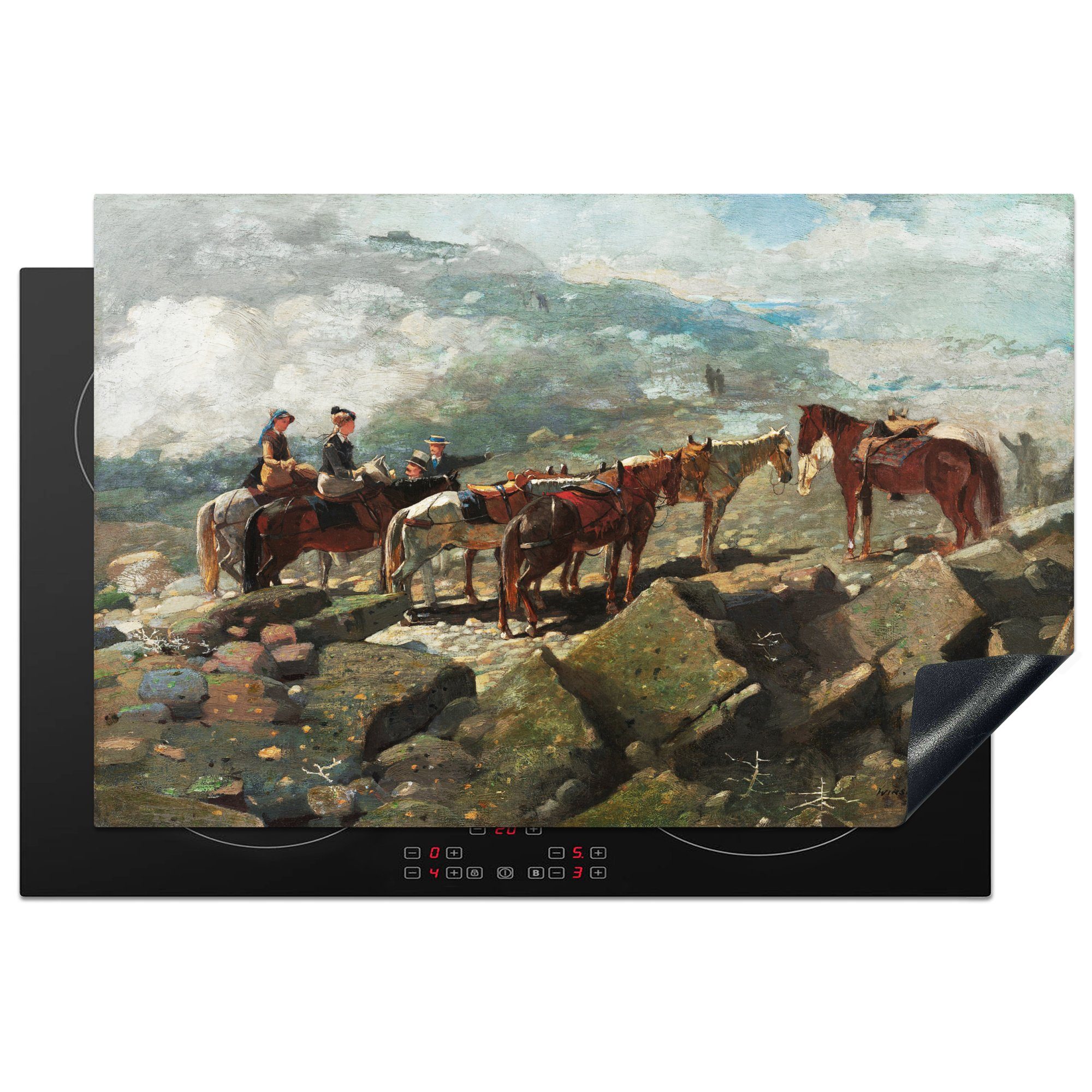 MuchoWow Herdblende-/Abdeckplatte Mount Washington - Gemälde von Winslow Homer, Vinyl, (1 tlg), 81x52 cm, Induktionskochfeld Schutz für die küche, Ceranfeldabdeckung