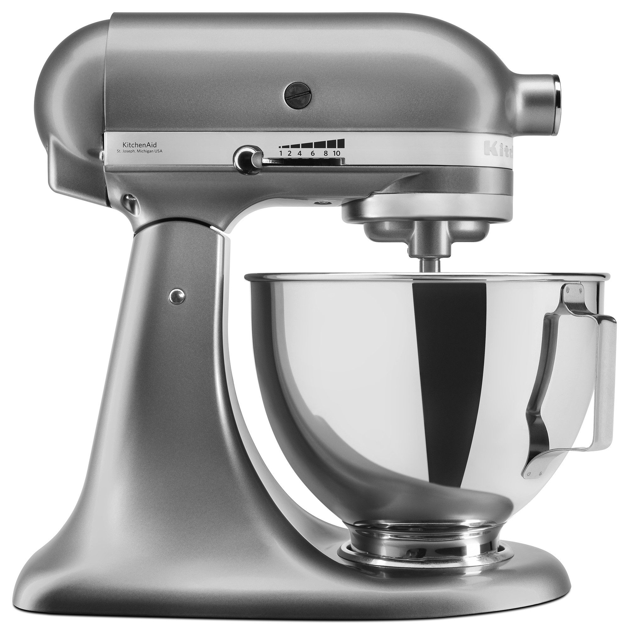 KitchenAid Küchenmaschine 5KSM95PSECU, 275 W, 4,3 l Schüssel, 4,3 l, Original-Planetenrührwerk, Zubehör