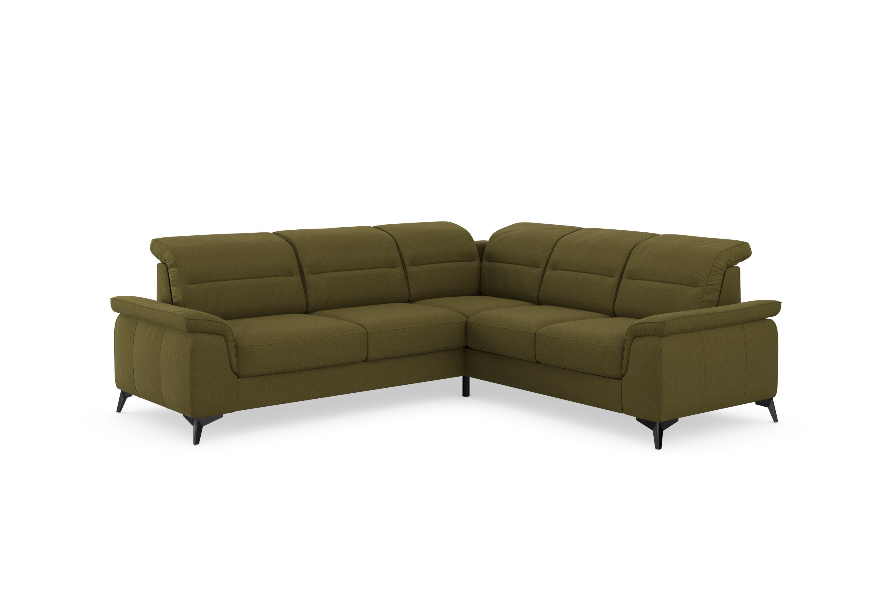 sit&more Ecksofa Sinatra, optinal mit Kopfteilverstellung und Metallfüße Armteilfunktion