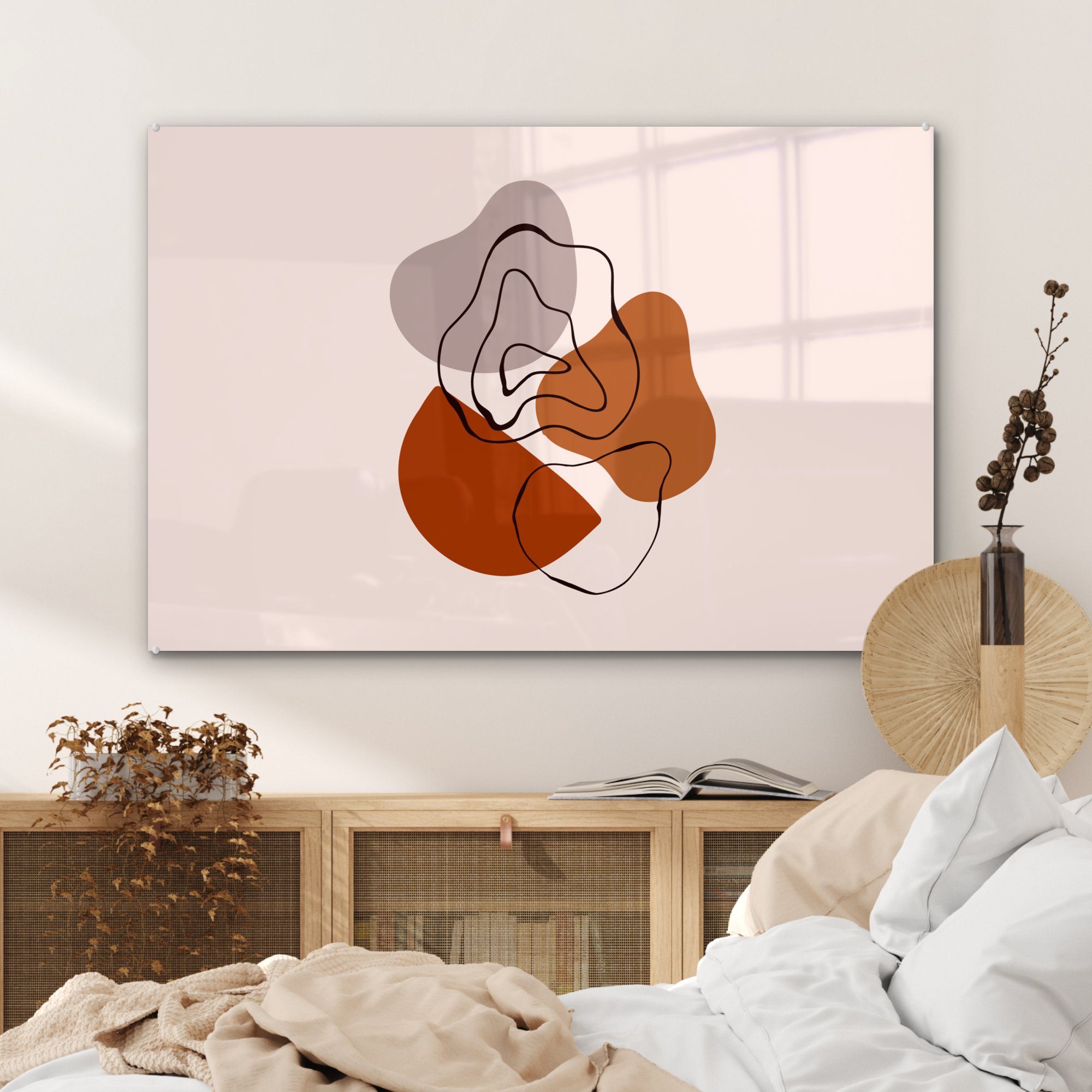 Schlafzimmer MuchoWow Acrylglasbild - Abstrakt - Wohnzimmer Acrylglasbilder St), Flecken & Design, (1