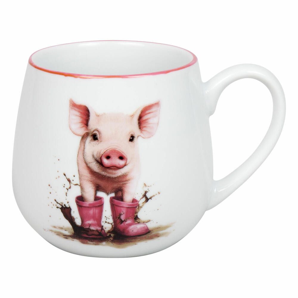 Könitz Becher Kuschelbecher Tapsiges Schweinchen, 400 ml, Porzellan