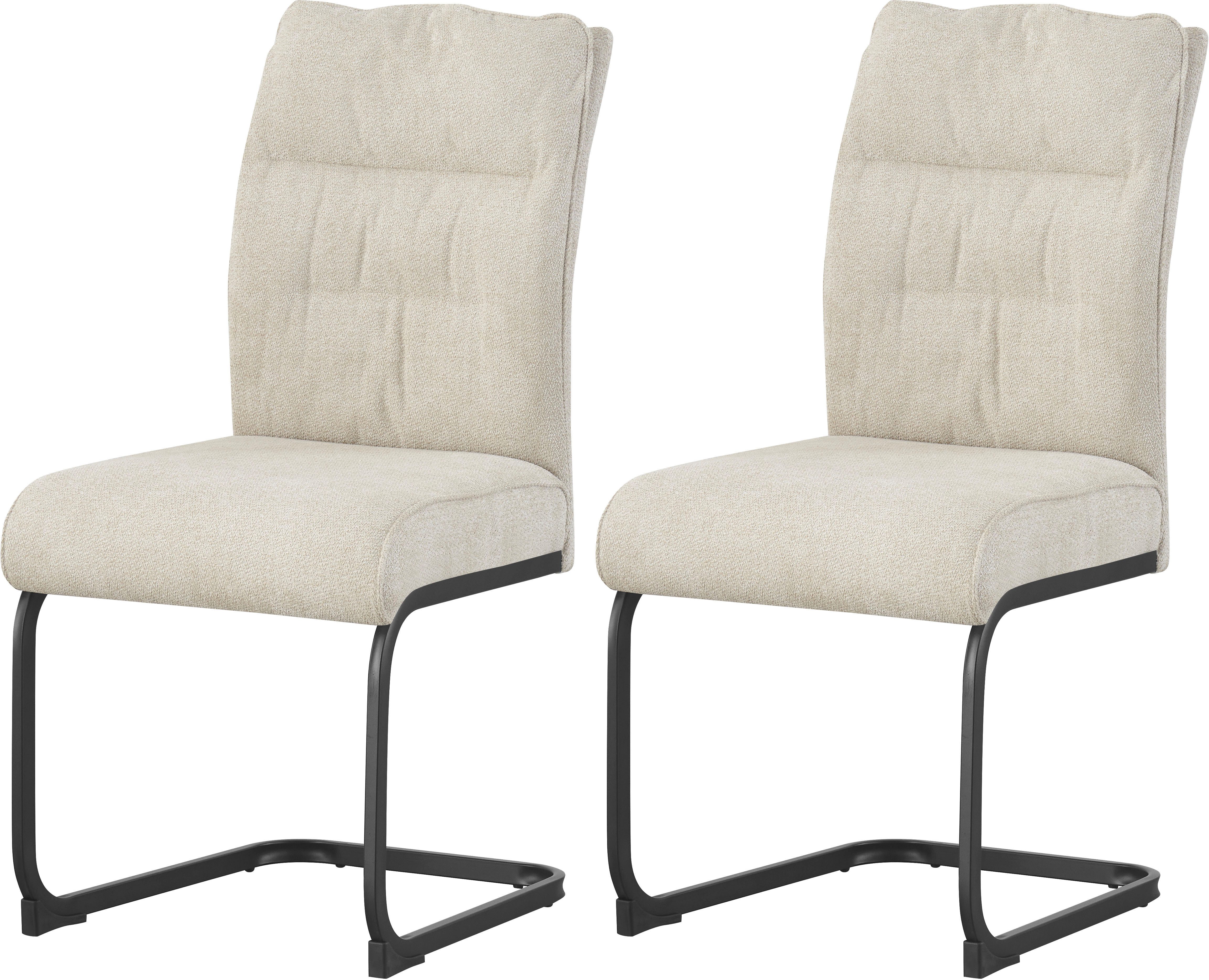 Home affaire Esszimmerstuhl BARRIE, 2er Set, mit Metallgestell in matt schwarz (Set, 2 St), in verschiedenen Farben, Belsatbarkeit pro Stuhl 120 kg