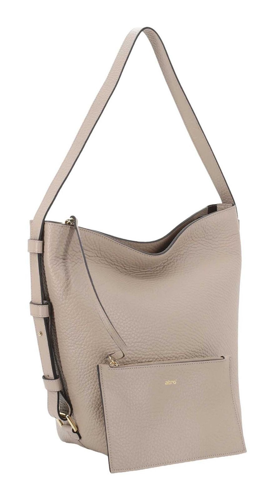 Abro Schultertasche Hobo Bag Cosmo (Set, 2-tlg), aus echtem Leder