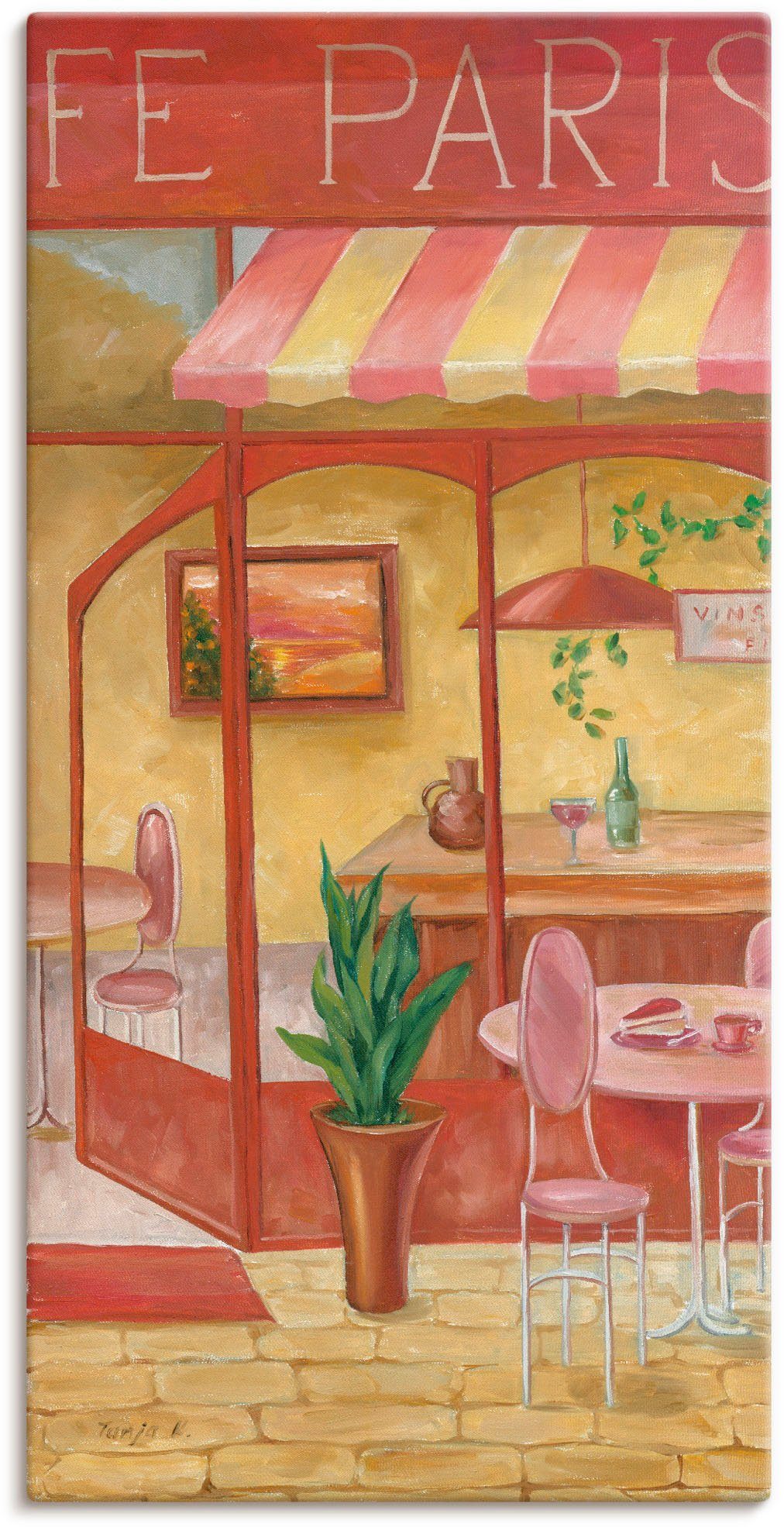Leinwandbild, als Caféhaus, Wandaufkleber in Alubild, St), Größen oder (1 Poster Artland Wandbild versch.