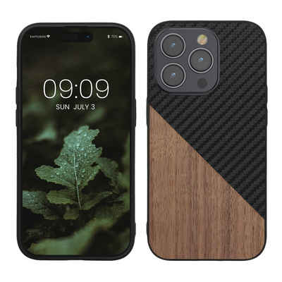 kwmobile Handyhülle Hülle für Apple iPhone 14 Pro, Holz Handy Schutzcase - Handy Case Schutzhülle - Smartphone Cover