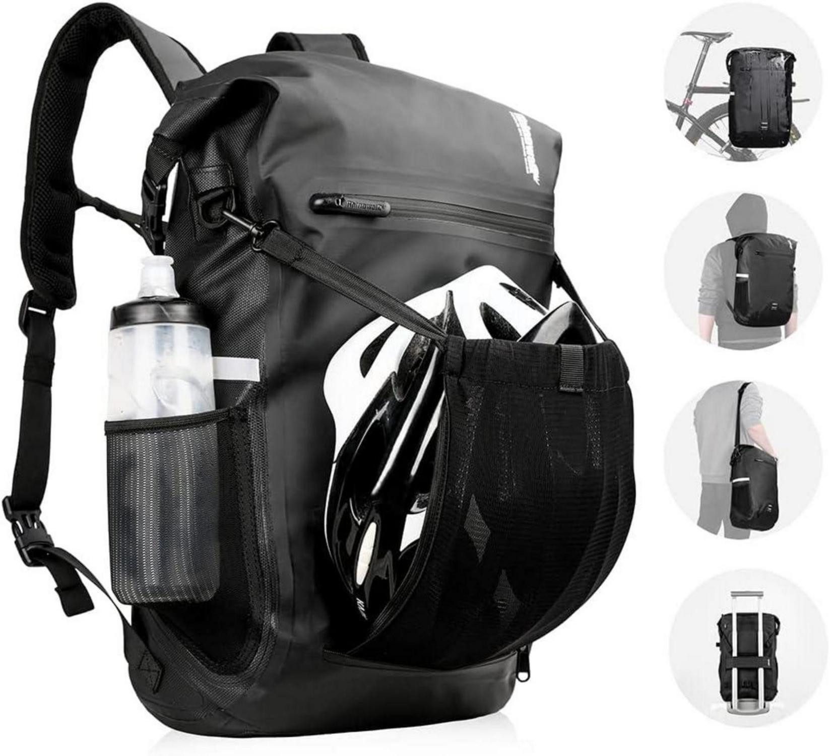 Fahrrad-Gepäckträger 3-in-1 Multifunktional Wasserdichte Fahrradtasche Gepäckträger 22-25L
