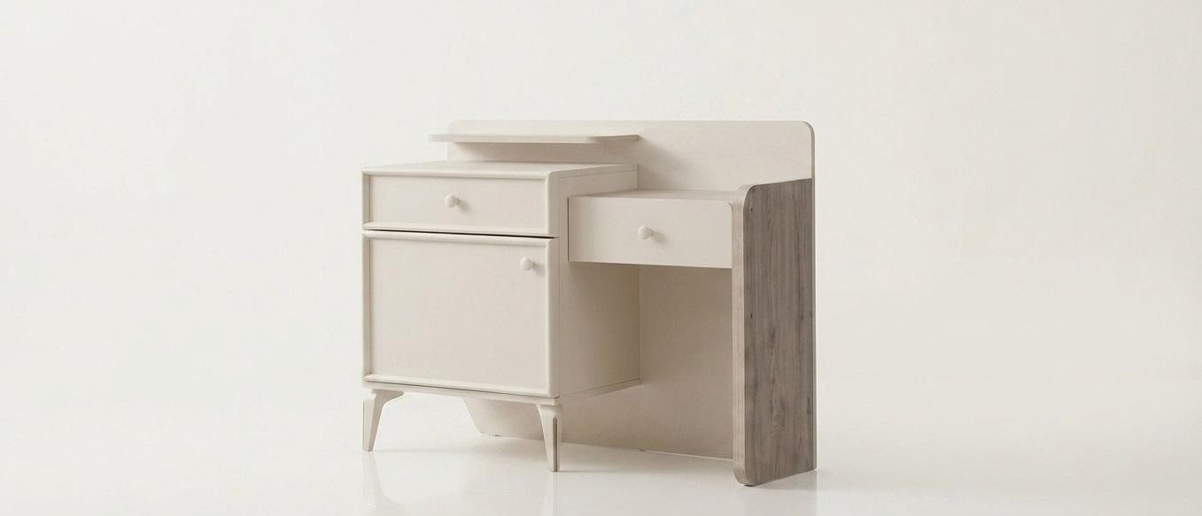 JVmoebel Schminktisch Kommode Bequem Stilvoll Beige Minimalistisch Geräumig Modern, Made in Europa