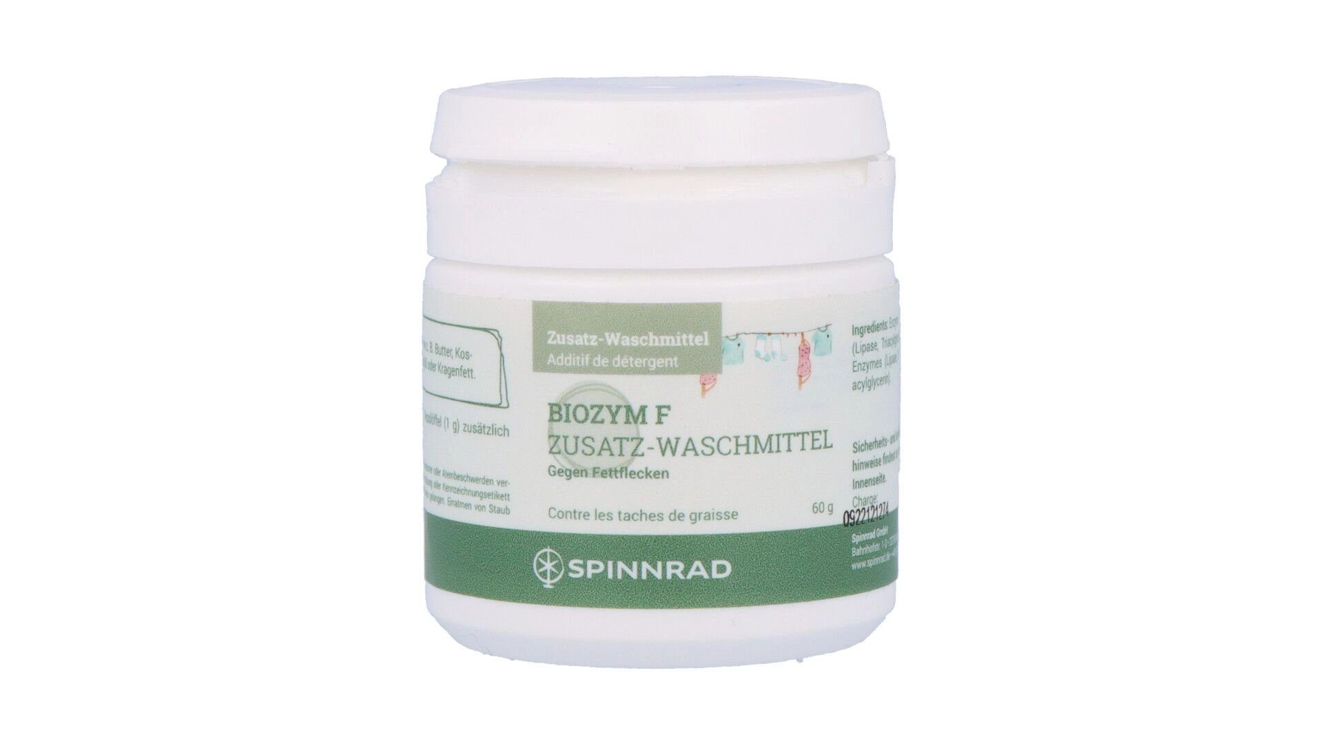Spinnrad GmbH Biozym F g Fettflecken - gegen Spezialwaschmittel 60 Waschenzymzusatz