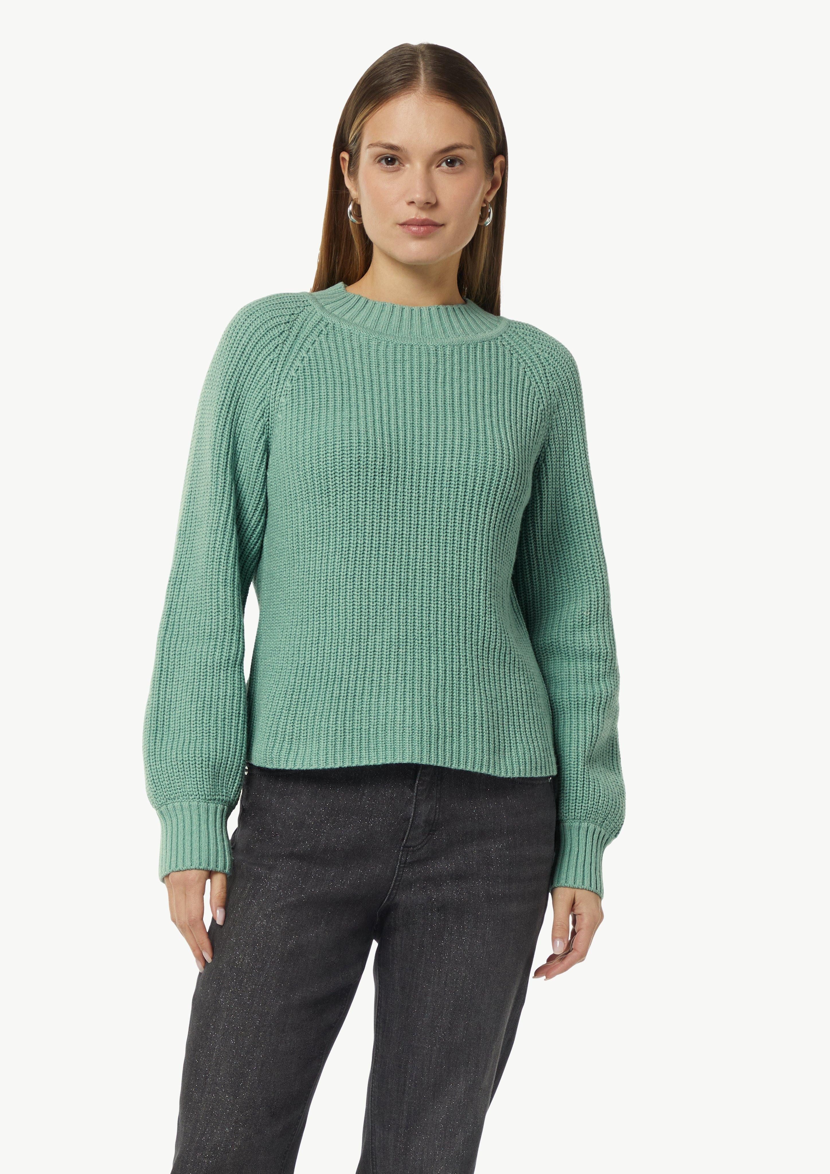 Langarmshirt Verkürzter Strickpullover im Relaxed Fit
