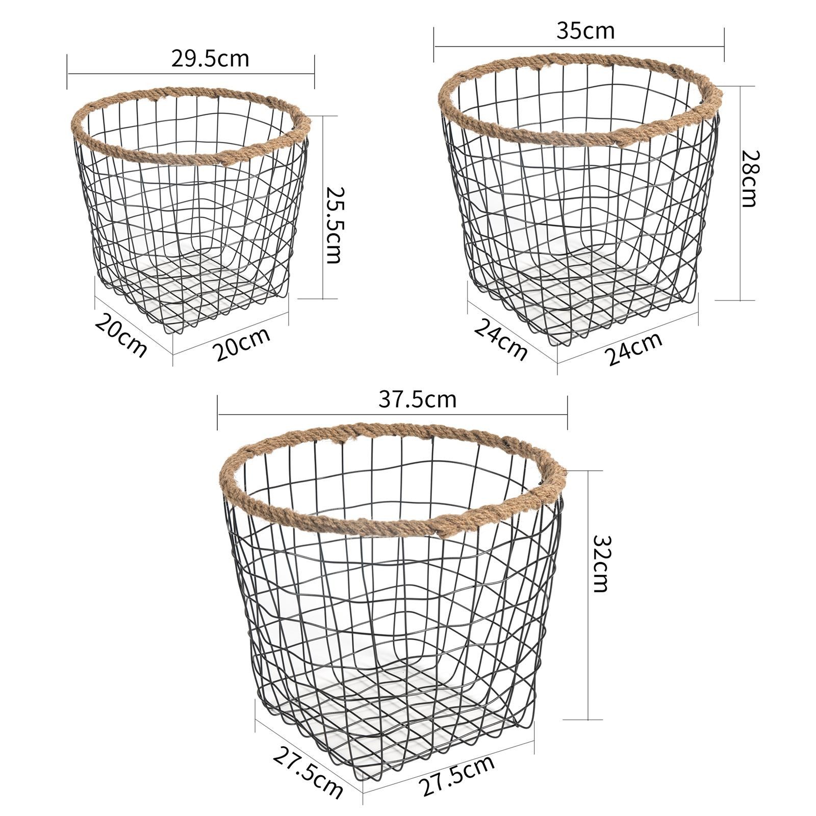 IDIMEX Aufbewahrungskorb SINO (Set), Metallkörbe Dekokorb Gitterkorb metall schwarz