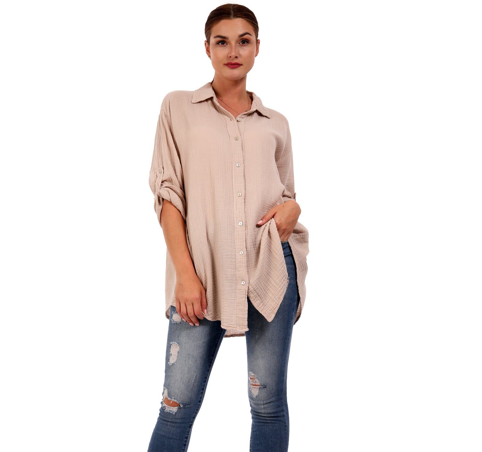 YC Fashion & Style Hemdbluse Oversized günstig online kaufen