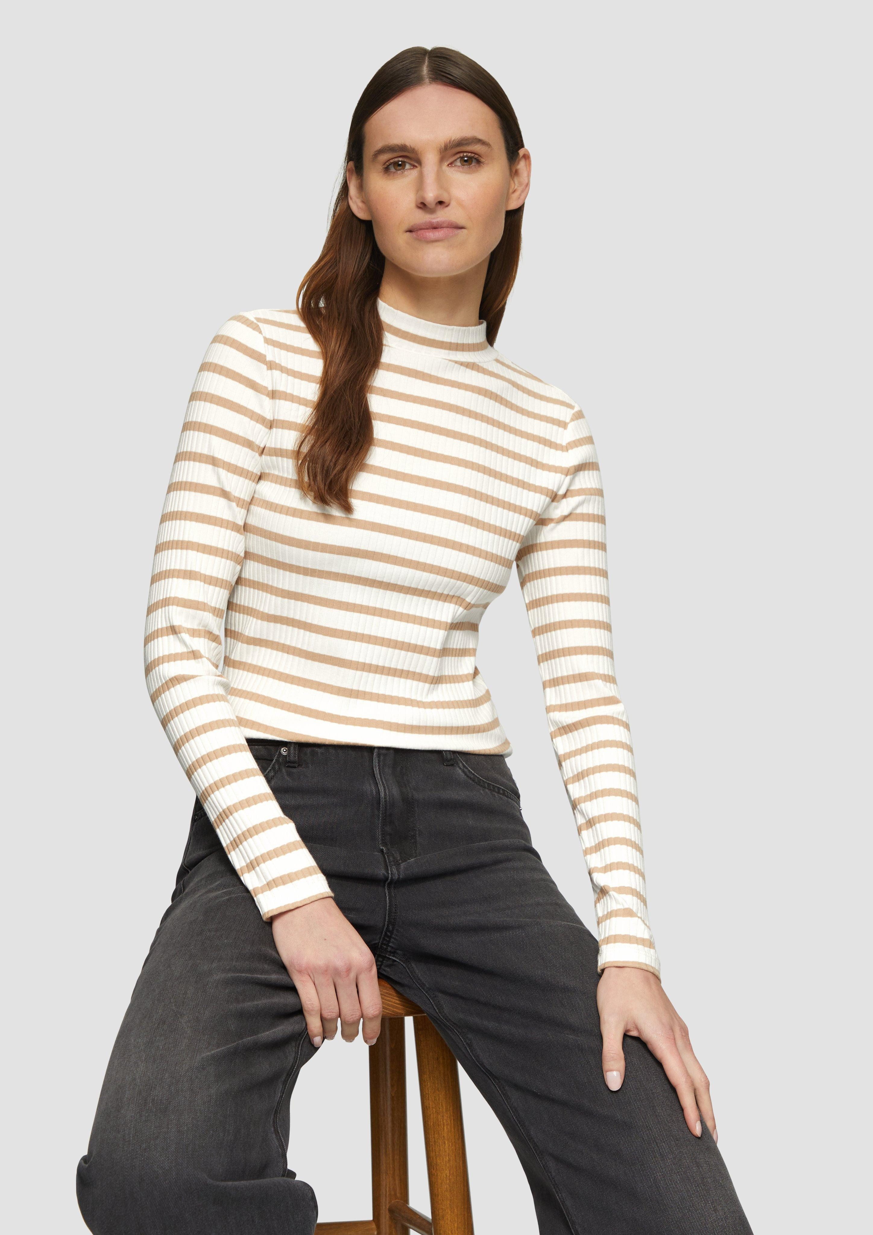 s.Oliver Langarmshirt Langarmshirt mit Rippstruktur und günstig online kaufen