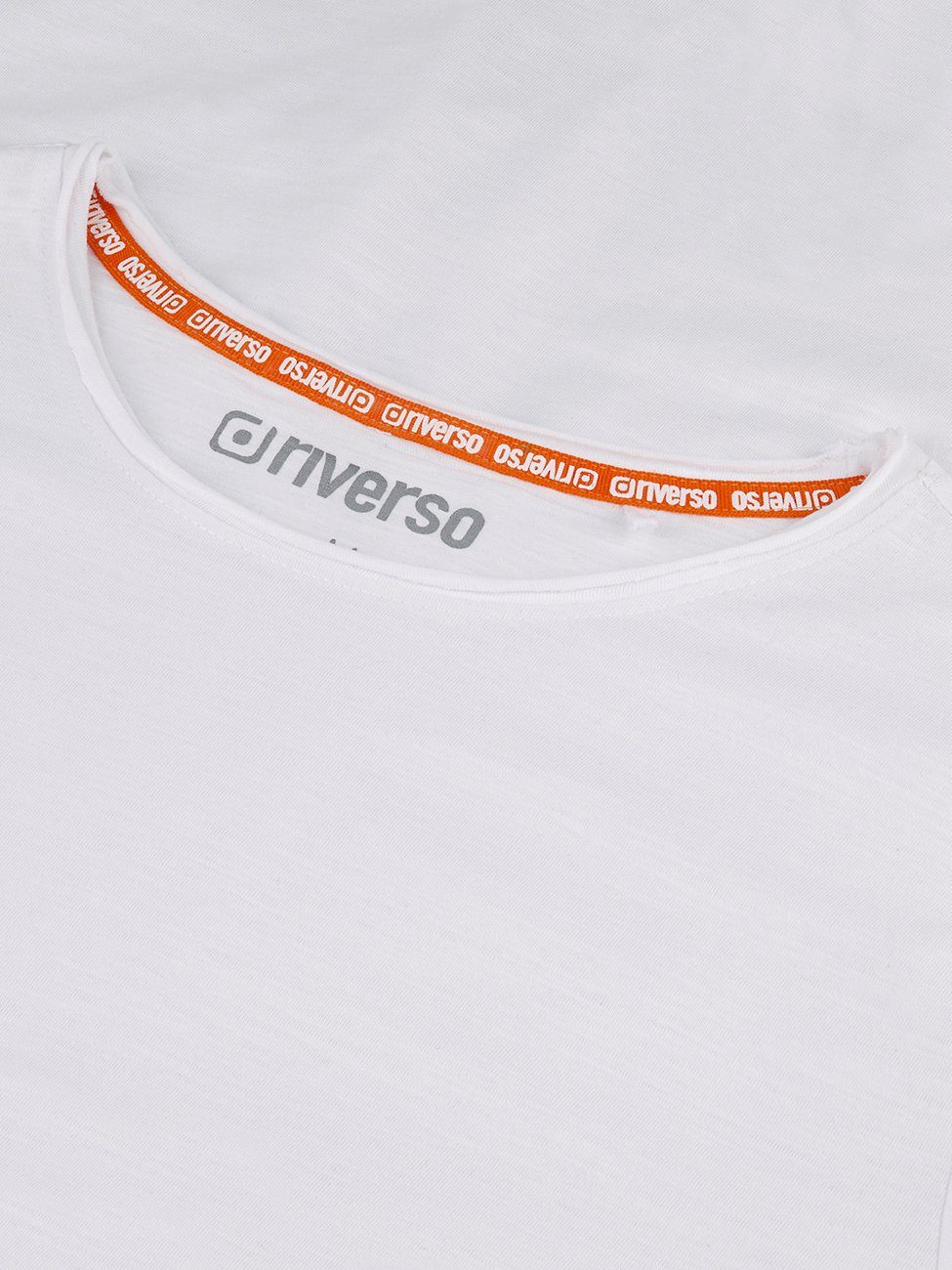 riverso T-Shirt Herren Basic Shirt mit 100% Tee Shirt Baumwolle Kurzarm aus White (3-tlg) Fit RIVLenny Rundhalsausschnitt Regular