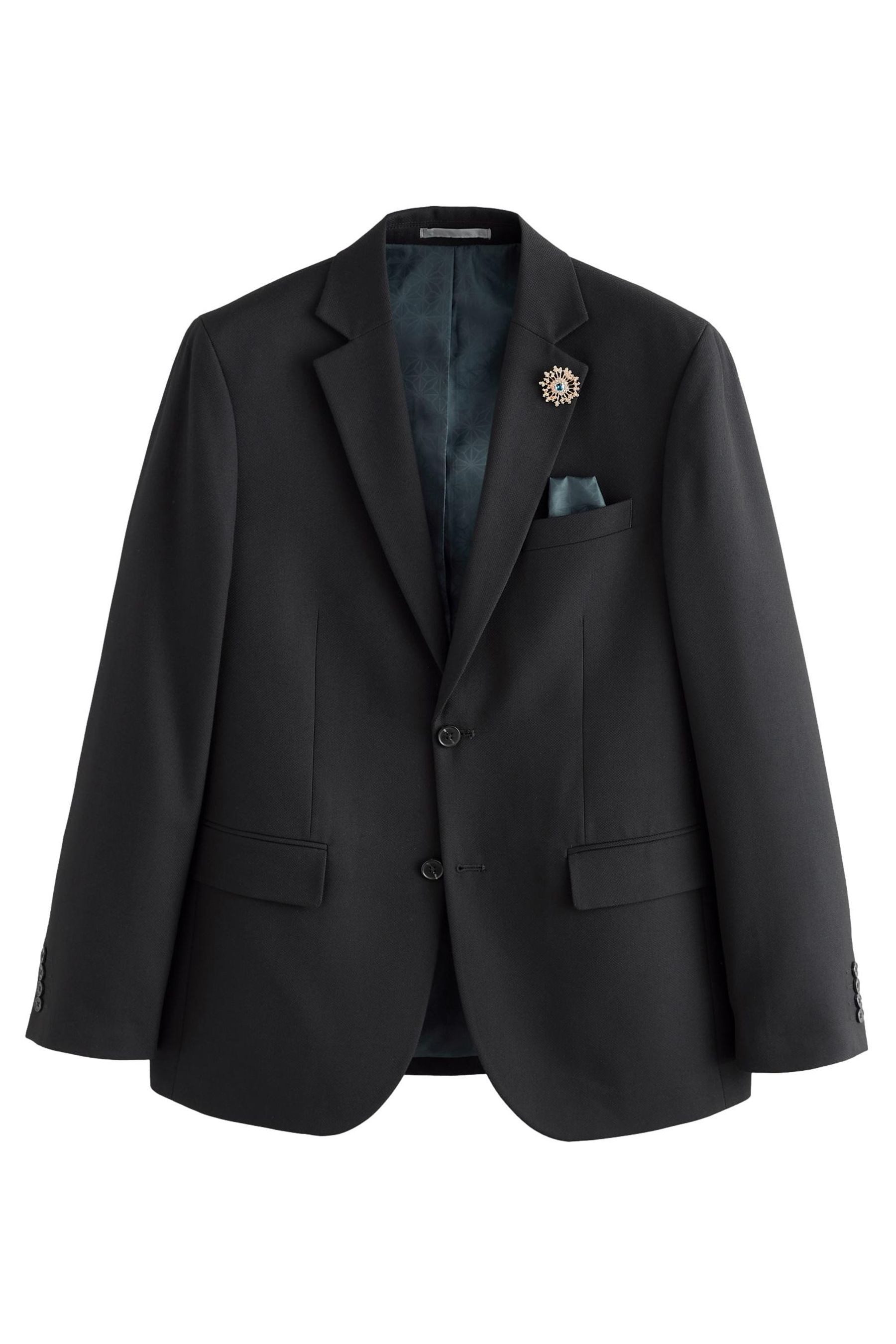 Sakko Slim Fit Anzugsakko mit Struktur und Spange