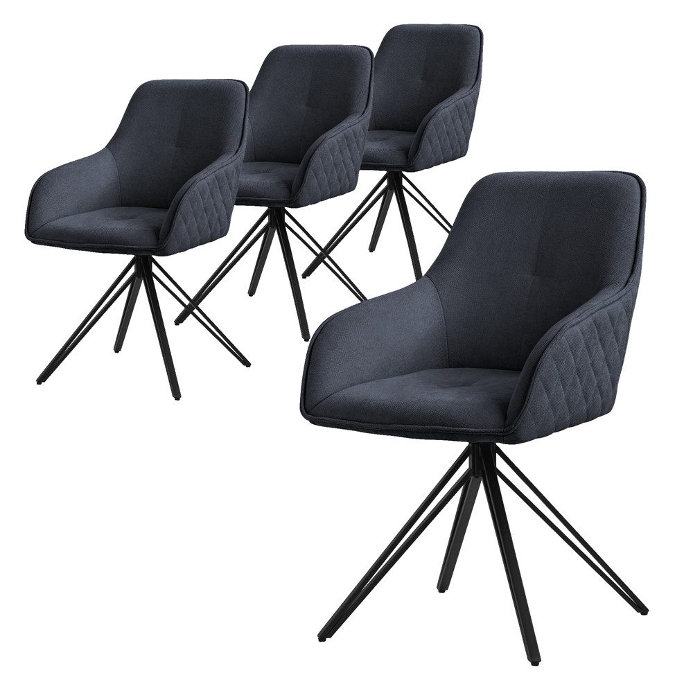 ML-DESIGN Stuhl Esszimmerstuhl aus Textil Webstoff günstig online kaufen