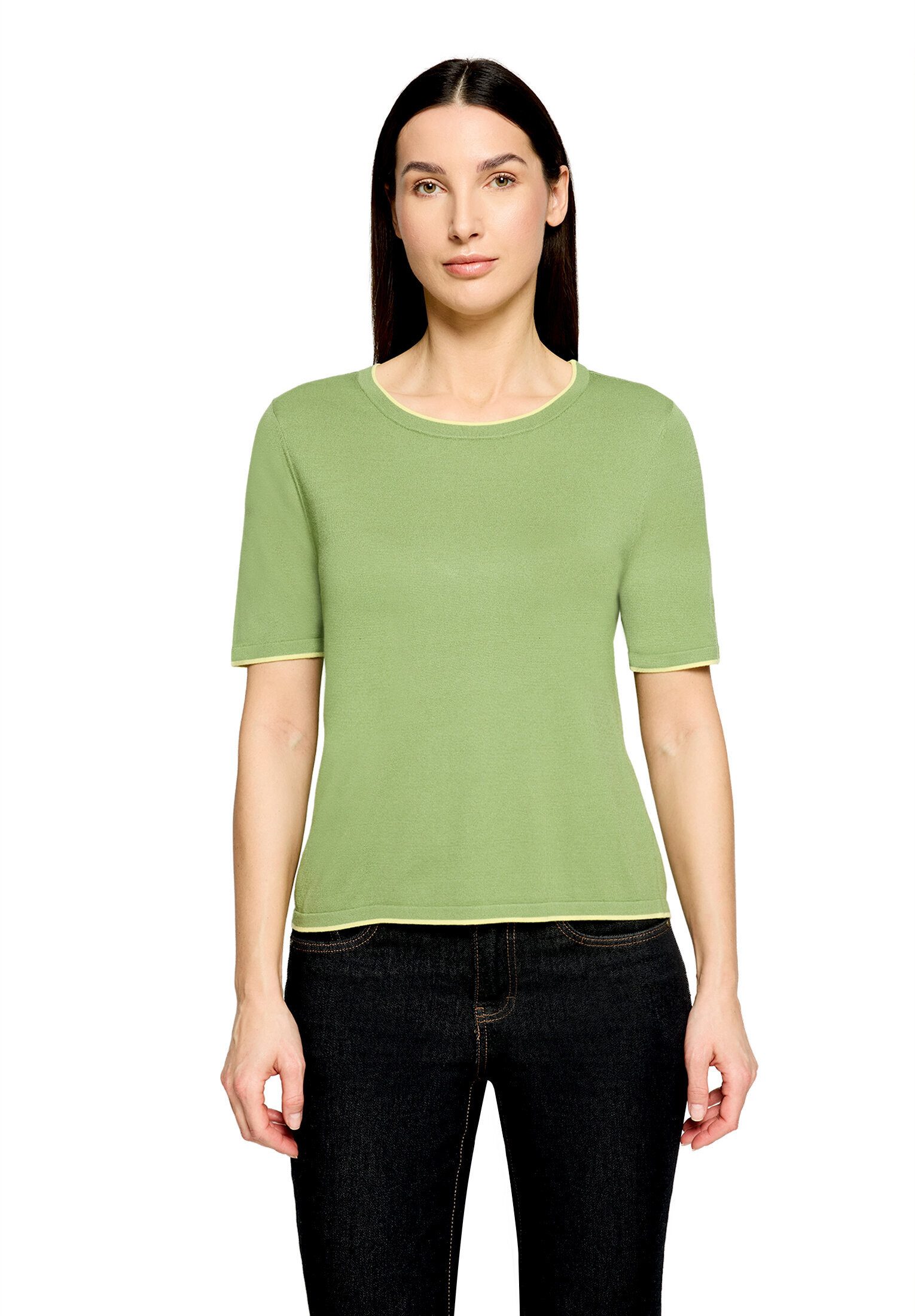 Cartoon Kurzarmshirt Damen mit Rundhalsausschnitt (1-tlg)