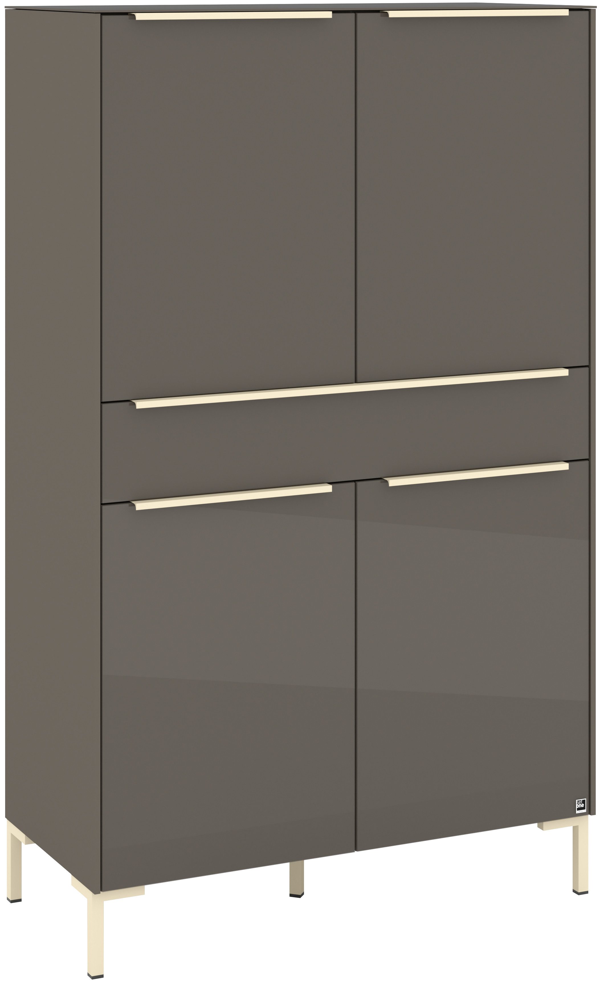 set one by Musterring Highboard Reno (1 St), Mit Winkelfuß in diversen Farben, 154 cm Höhe & Farbauswahl