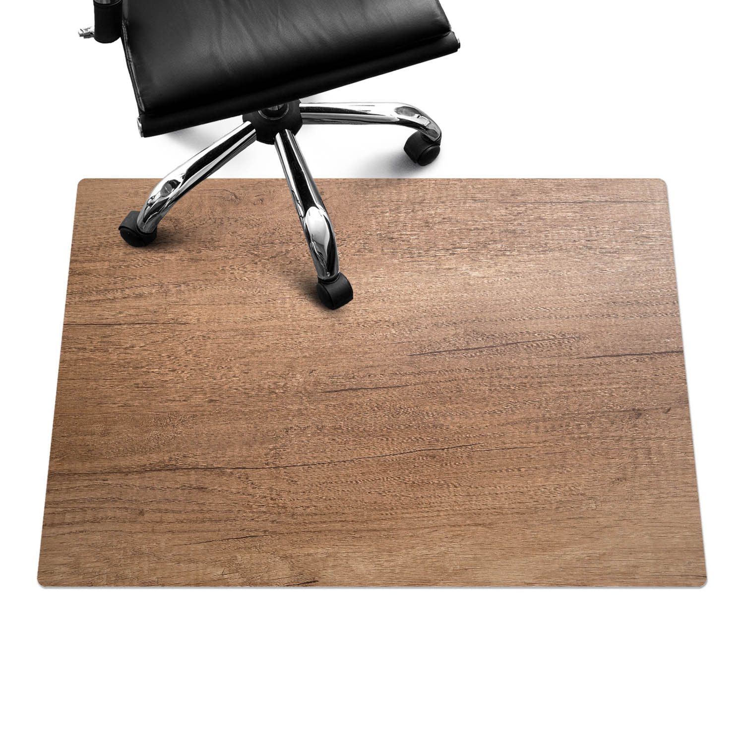 Tulup Bodenschutzmatte Schreibtischstuhl Unterlage Holzstruktur Teppich Für Bürostuhl