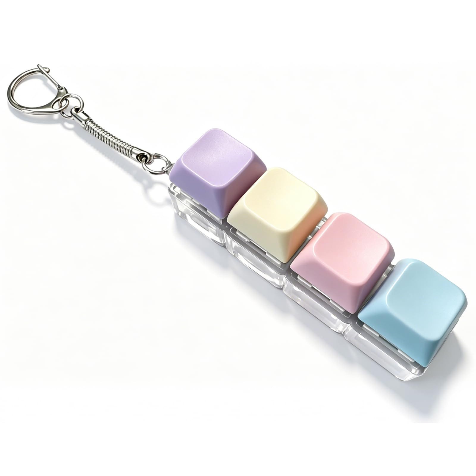 FOUORTUNATE-BEE Schlüsselanhänger Bunter Tastatur Fidget Schlüsselanhänger (Lustiges Fidget-Spielzeug zur Dekompression, Stressabbau & Konzentration, 1-tlg., ideal zum Zeitvertreib)