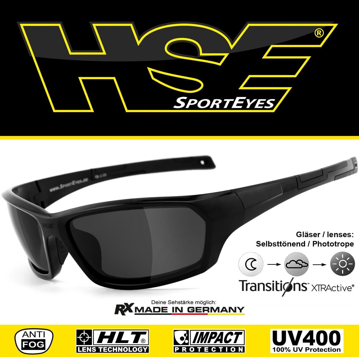 HSE - Gläser - selbsttönend, AIR-STREAM Sportbrille SportEyes Selbsttönende