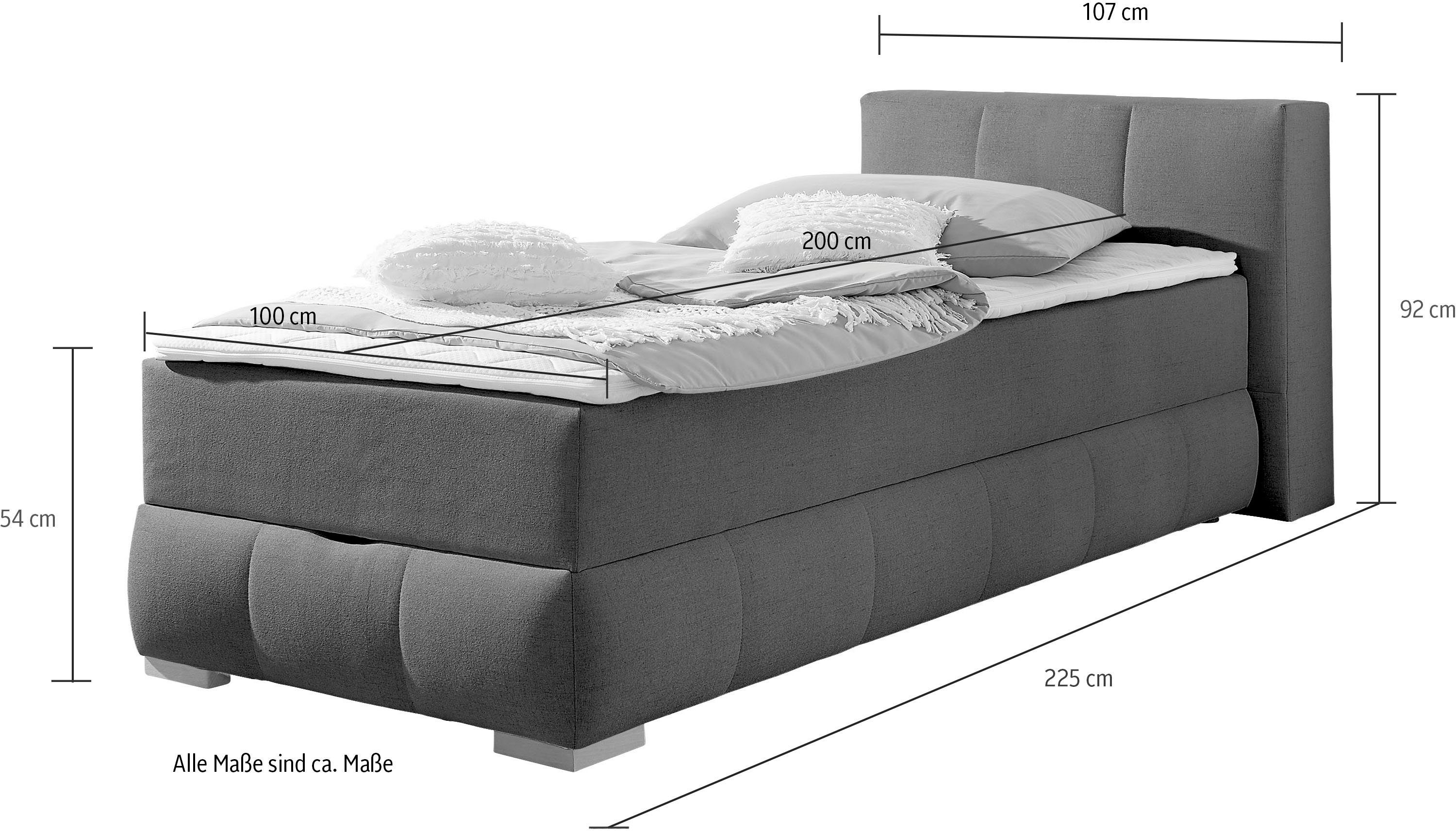 Home affaire Boxbett Chelles, inkl. Topper und Bettkasten