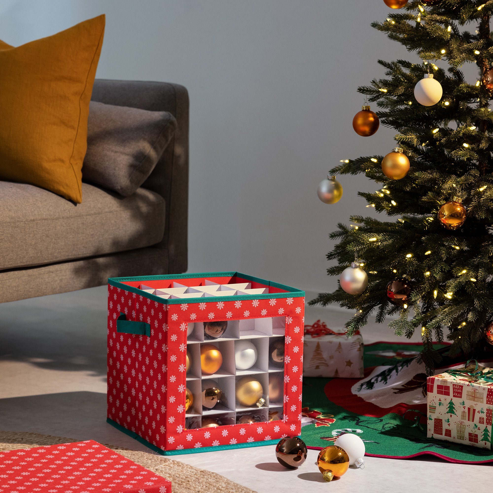 Navaris Aufbewahrungsbox Aufbewahrungsbox für Weihnachtskugeln - günstig online kaufen