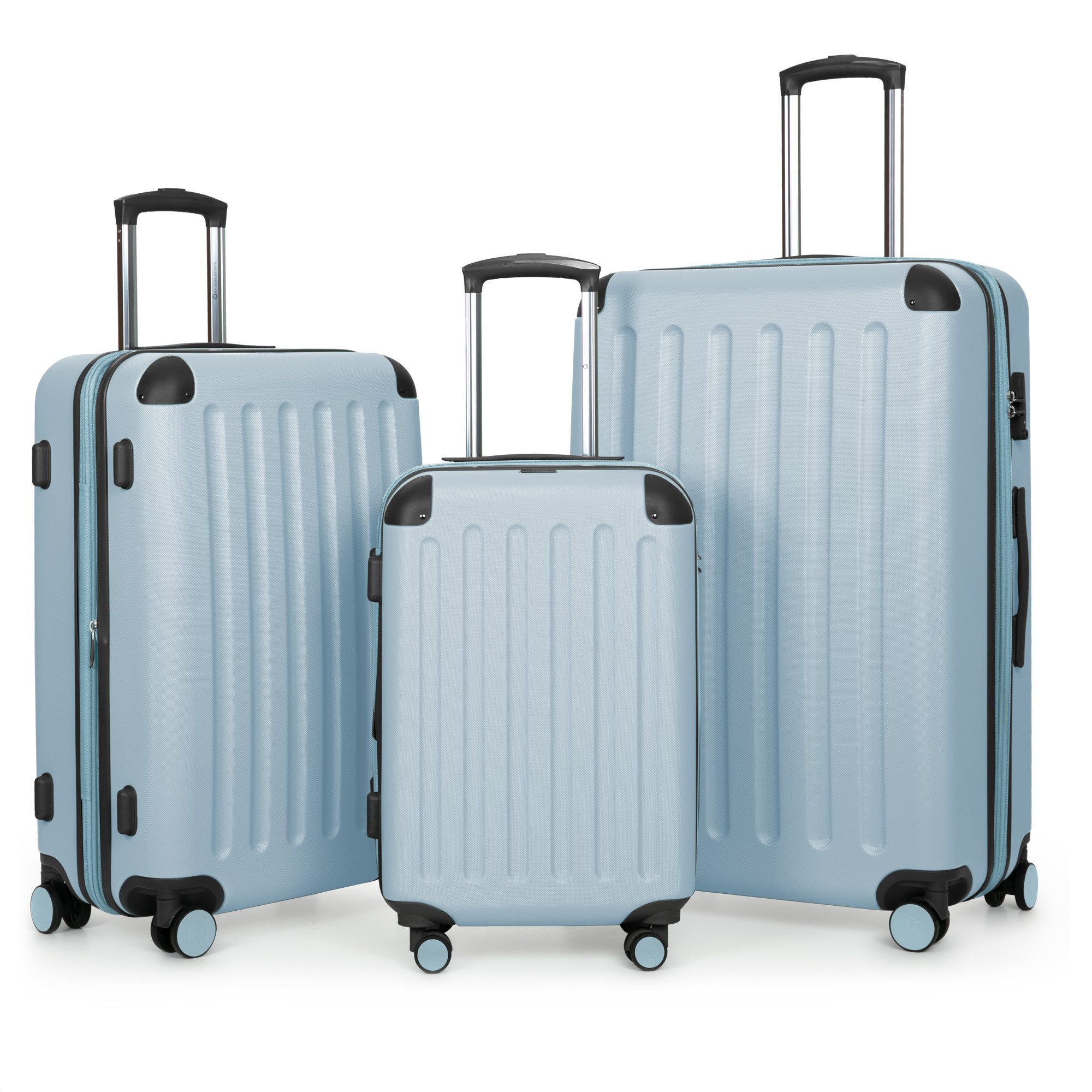 Hauptstadtkoffer Hartschalen-Trolley Spree, 4 Rollen, Kofferset 3tlg Hartschalenkoffer, Erweiterung, ABS, TSA