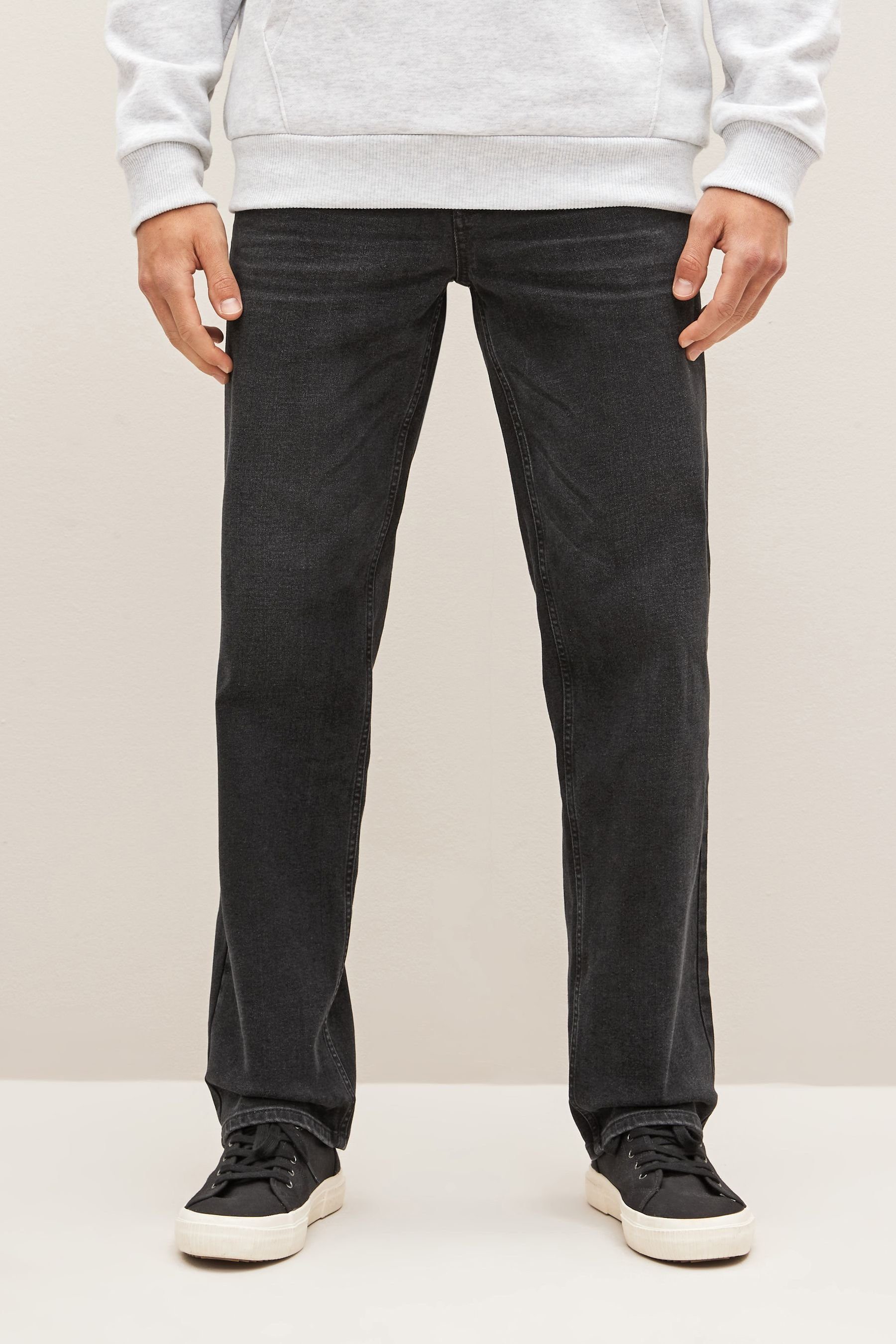 Next Straight-Jeans Straight-Fit Stretch-Jeans mit Gürtel günstig online kaufen