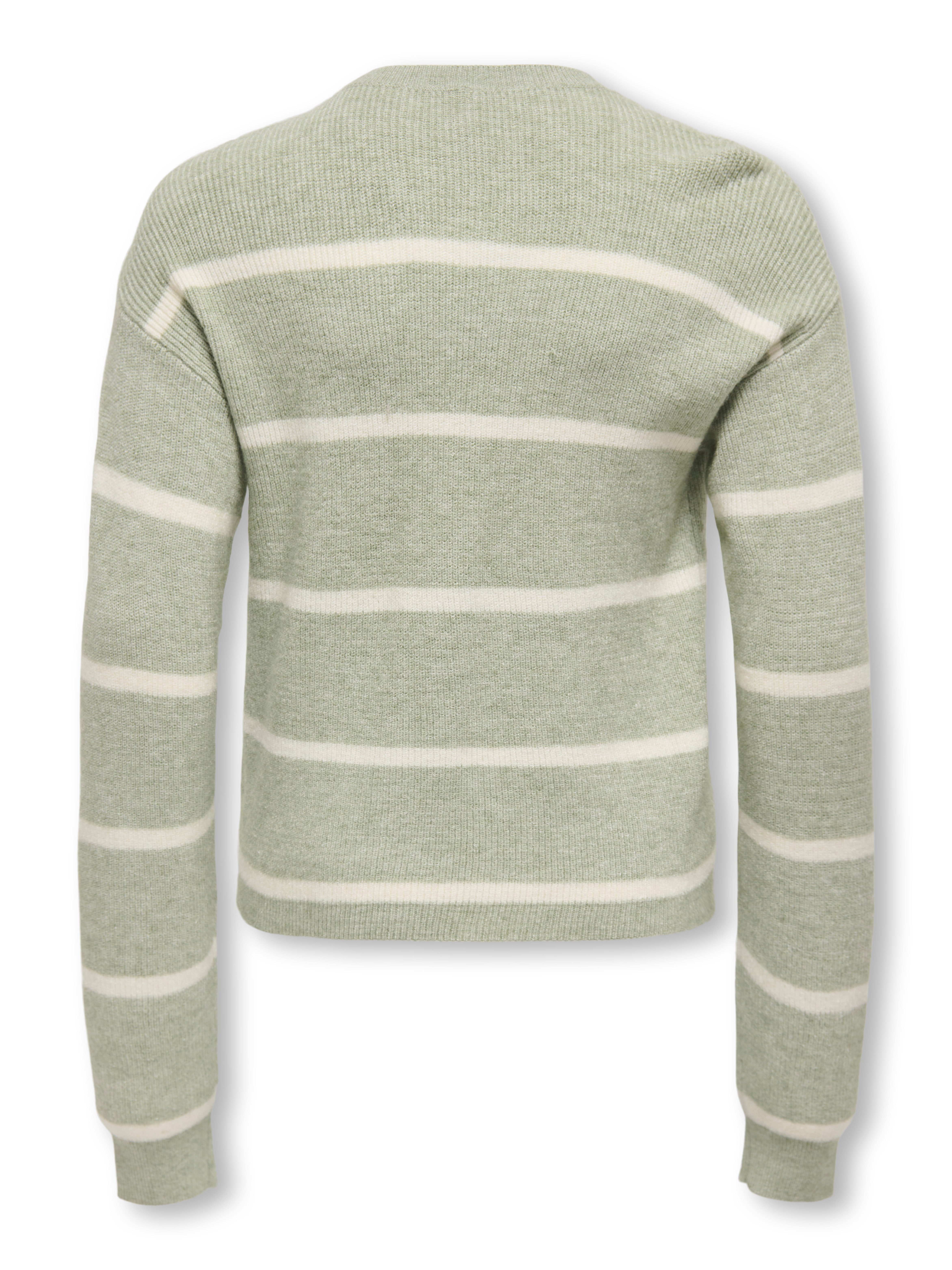 KIDS ONLY Strickpullover KOGFRANCA SHORT L/S STRIPE KNT NOOS Viskosemischung, loose fit
