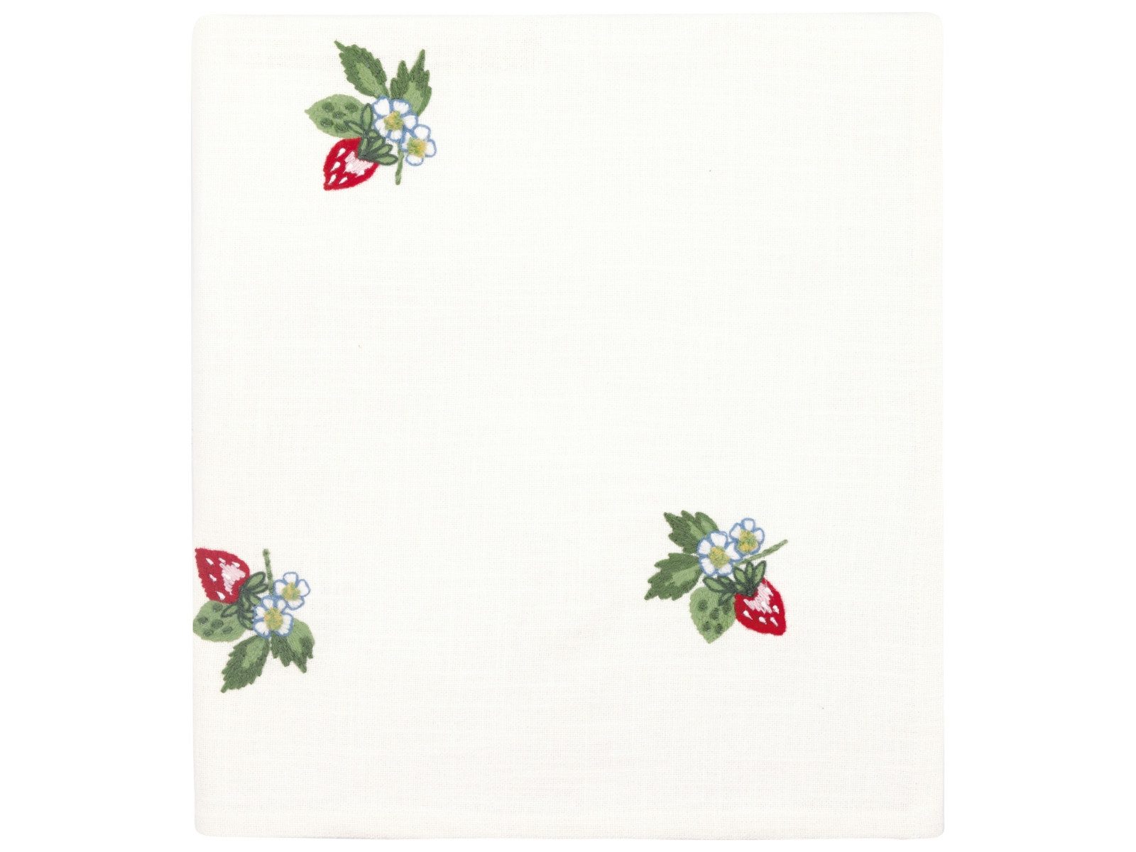 Greengate Tischdecke Berry Tischdecke white 150x150cm