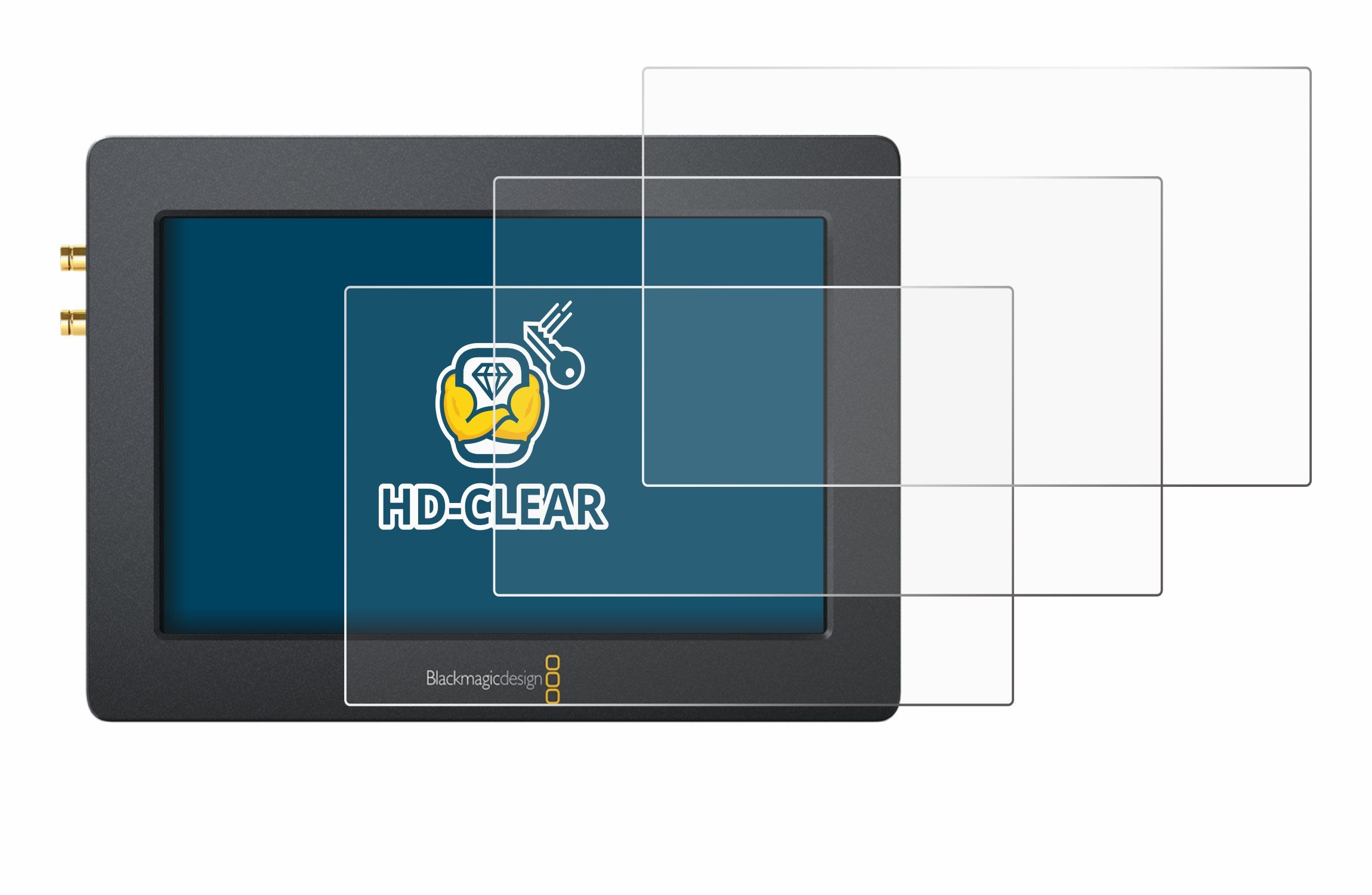 BROTECT Displayschutzfolie Schutzfolie für Blackmagic Design Video Assist (5.0), 6 Stück, Displayschutz Schutz Folie Klar Transparent