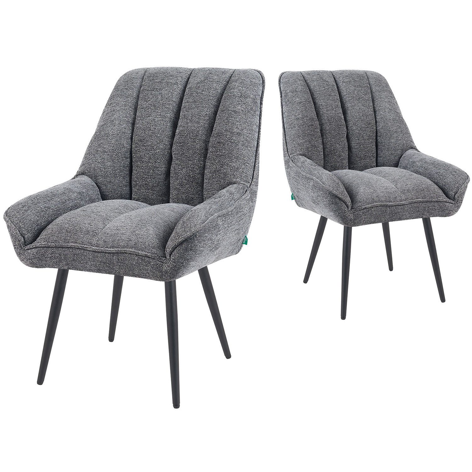 DUBI Möbel Polsterstuhl Mika-Zoe 2er-Set, Federkern, günstig online kaufen