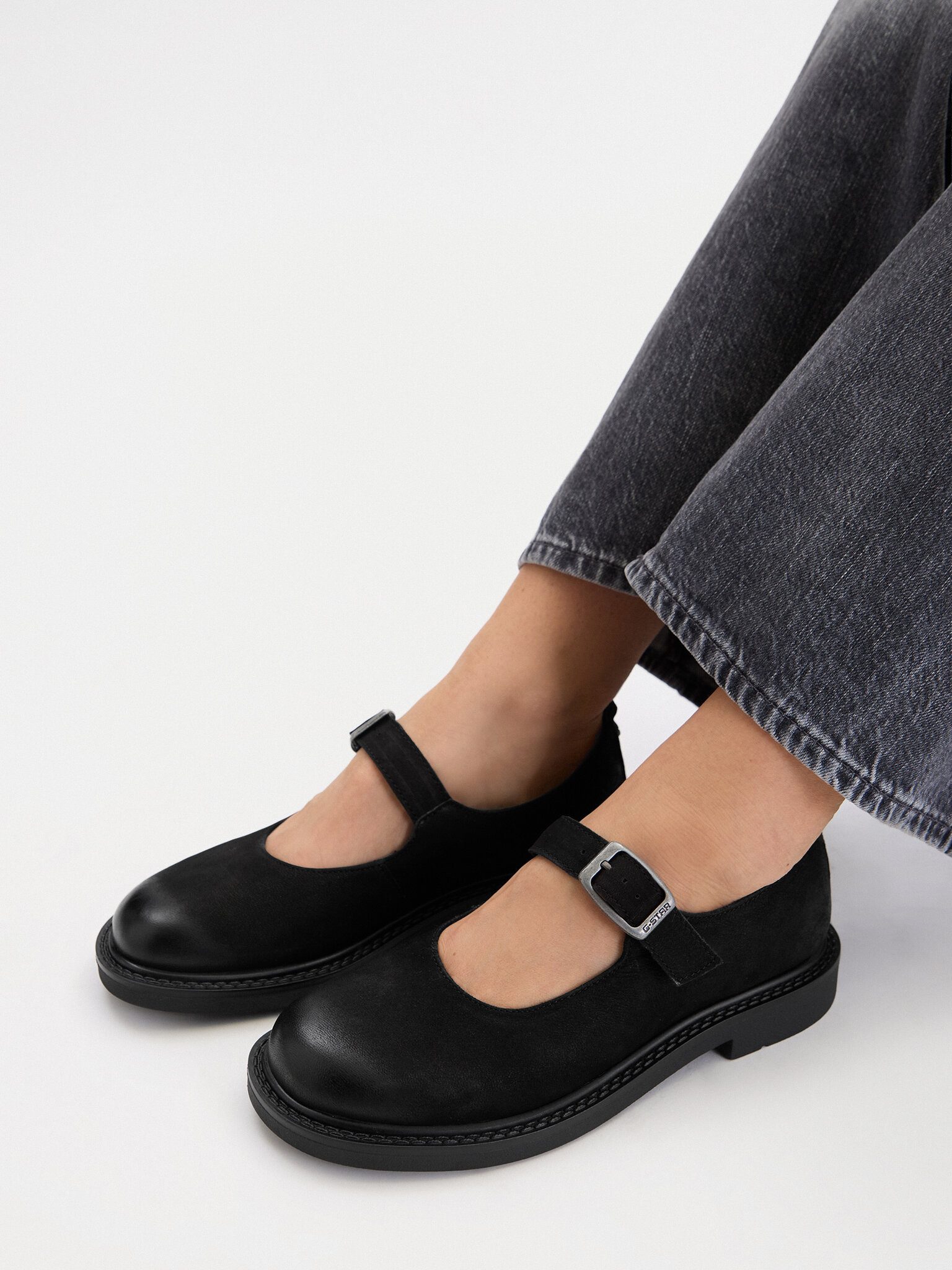 G-STAR G Star Raw Ballerinas Damen Schwarz G-STAR RAW-CEO-WI23-ROUND-04 Schwa Ballerina