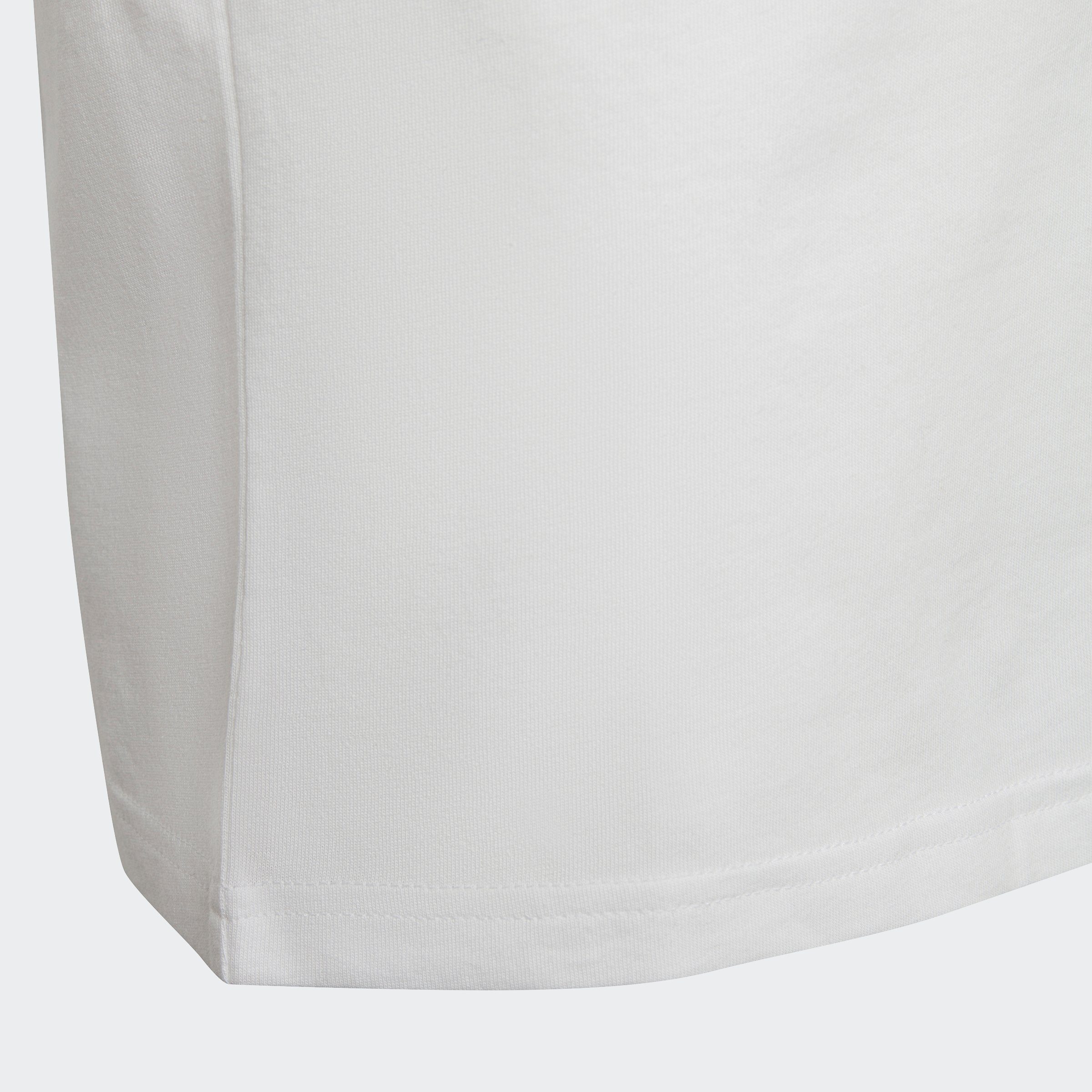 adidas Sportswear T-Shirt LINEAR / ESSENTIALS Black COTTON LOGO White