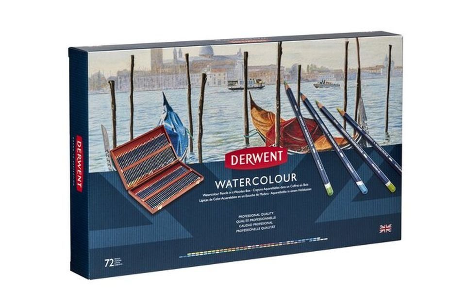 Derwent Aquarellstifte Watercolour - 72 Aquarellstifte im Holzkasten, (72-tlg)