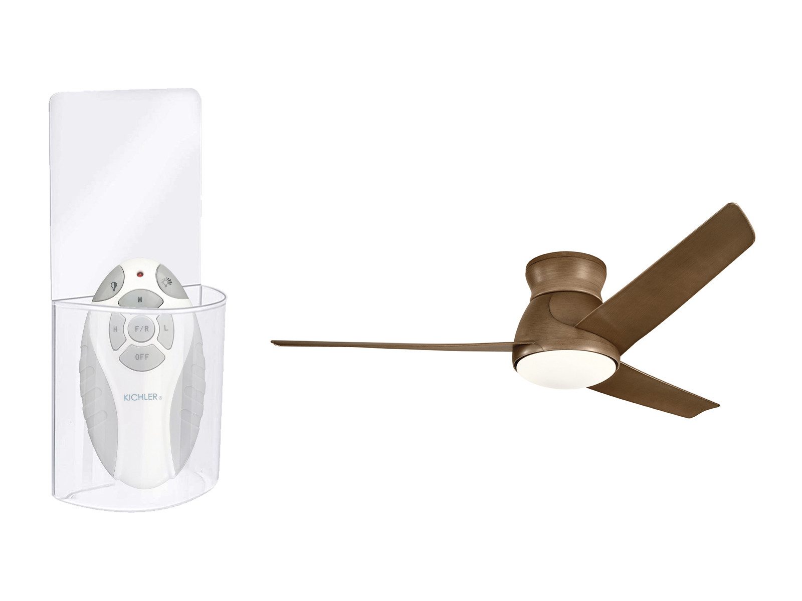 Kichler Deckenventilator, leise mit Licht Winterbetrieb für Outdoor Terrassenüberdachung Ø 152cm