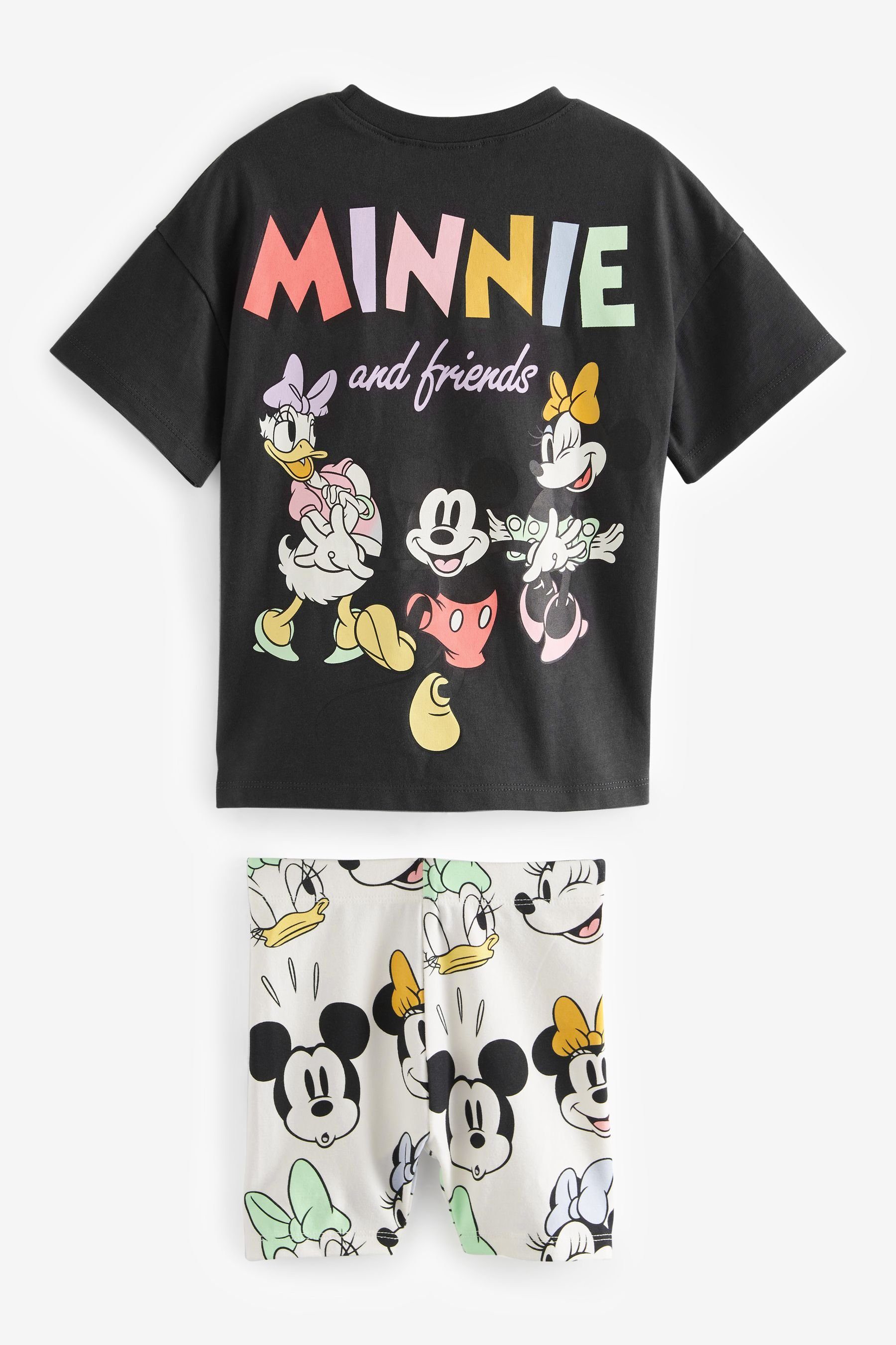 & Set (2-tlg) im T-Shirt und Shorts T-Shirt Next Minnie Mouse Radlershorts