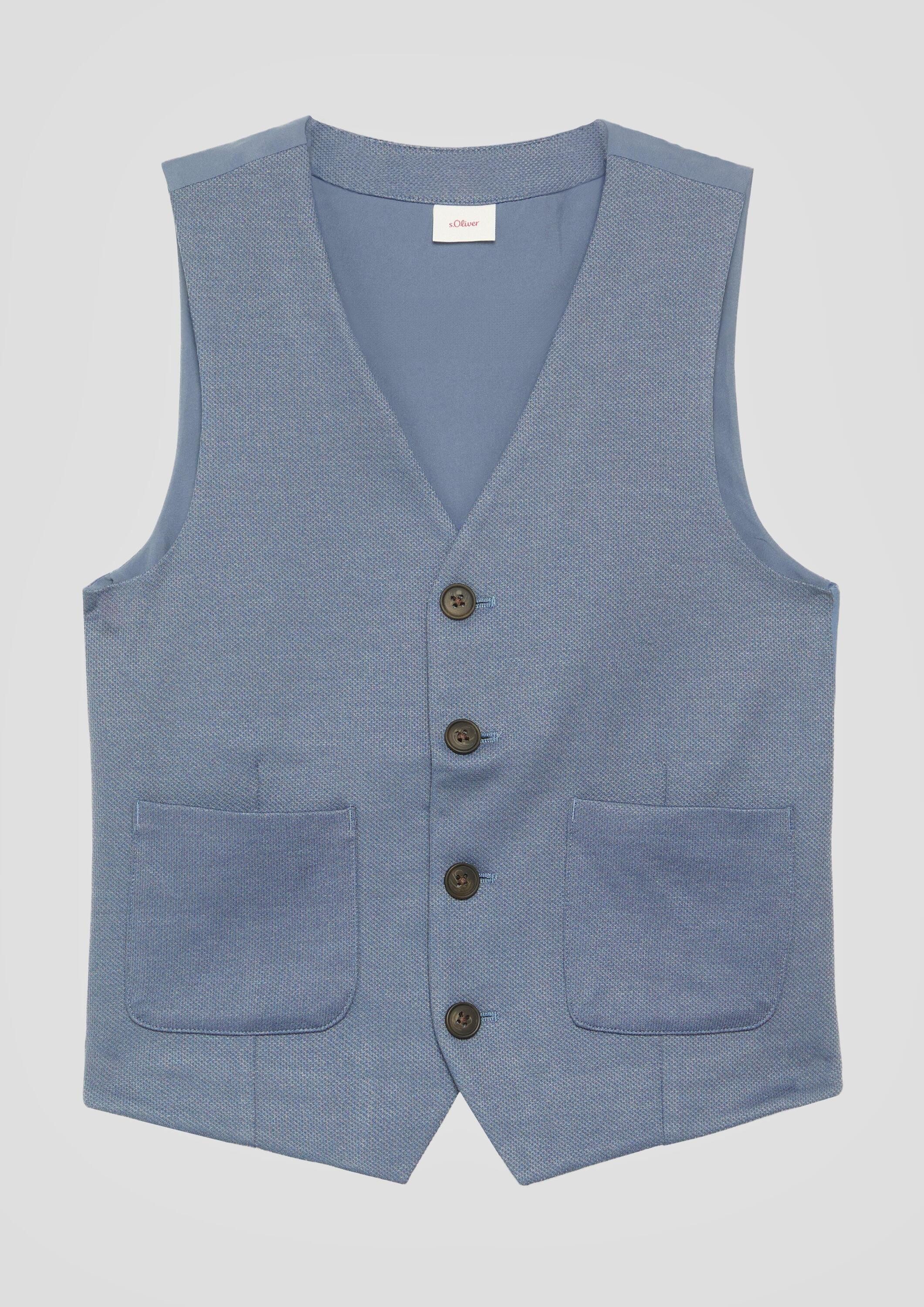 s.Oliver Funktionsweste Indoor-Weste Festliche Weste mit feiner Struktur
