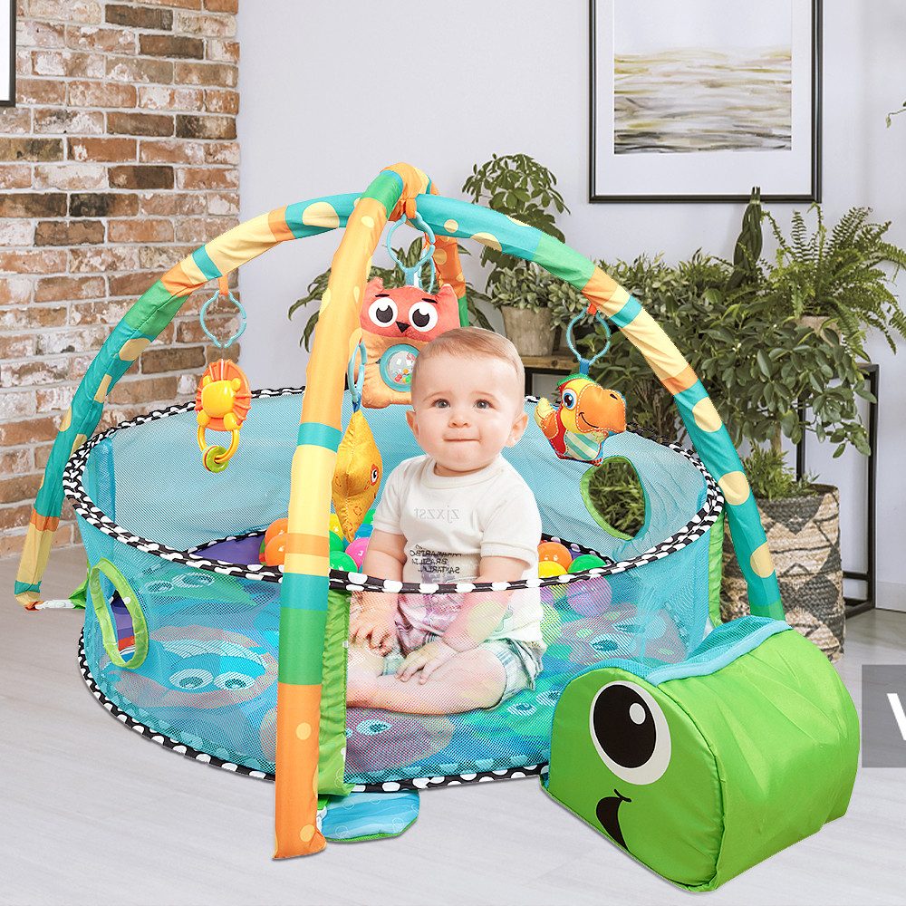 Krabbeldecke Baby Spieldecke Laufstall, Schildkröte Erlebnisdecke günstig online kaufen