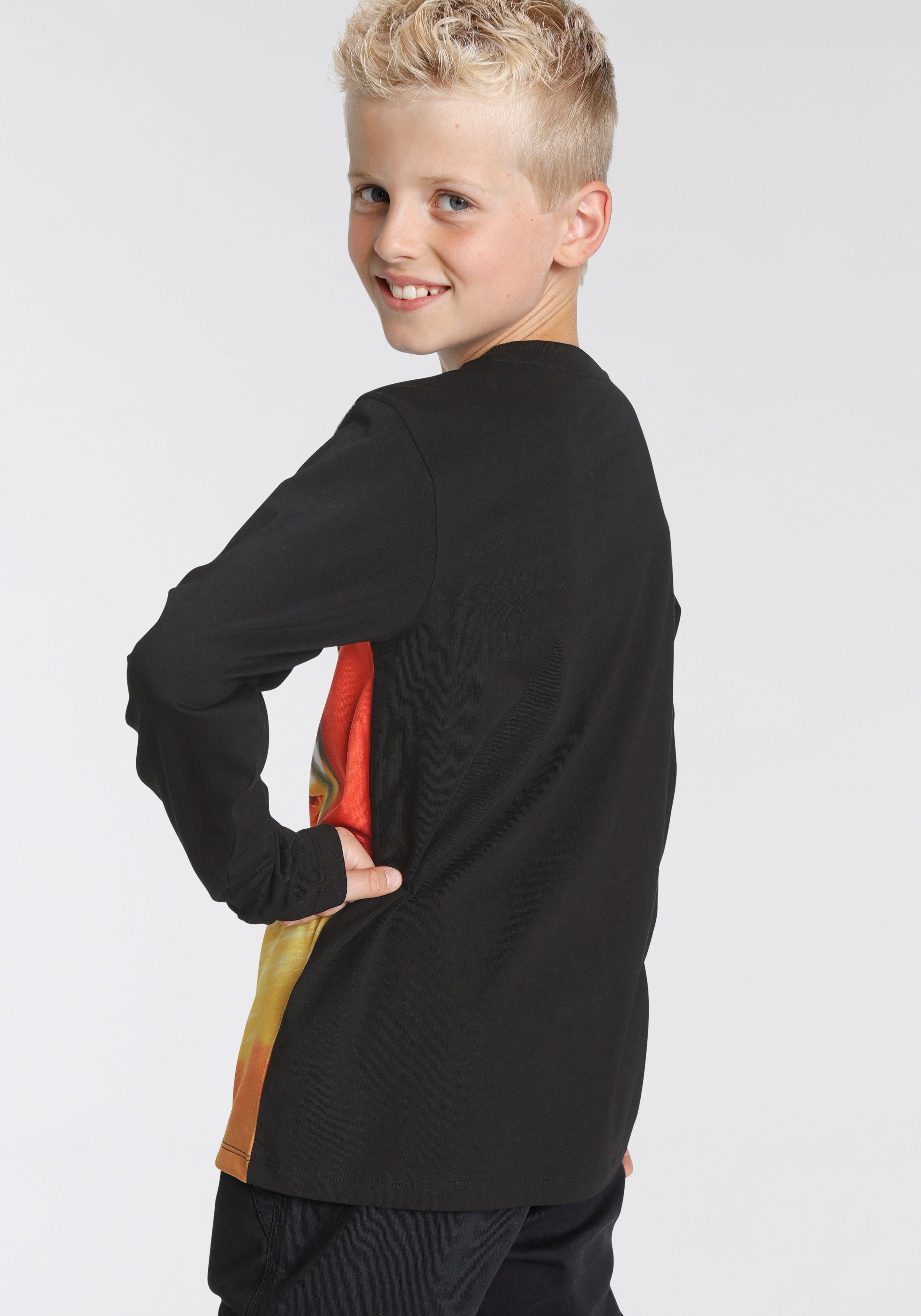 KIDSWORLD Langarmshirt FUSSBALL Langarm, Basic-Passform, bedruckt, Rundhalsausschnitt
