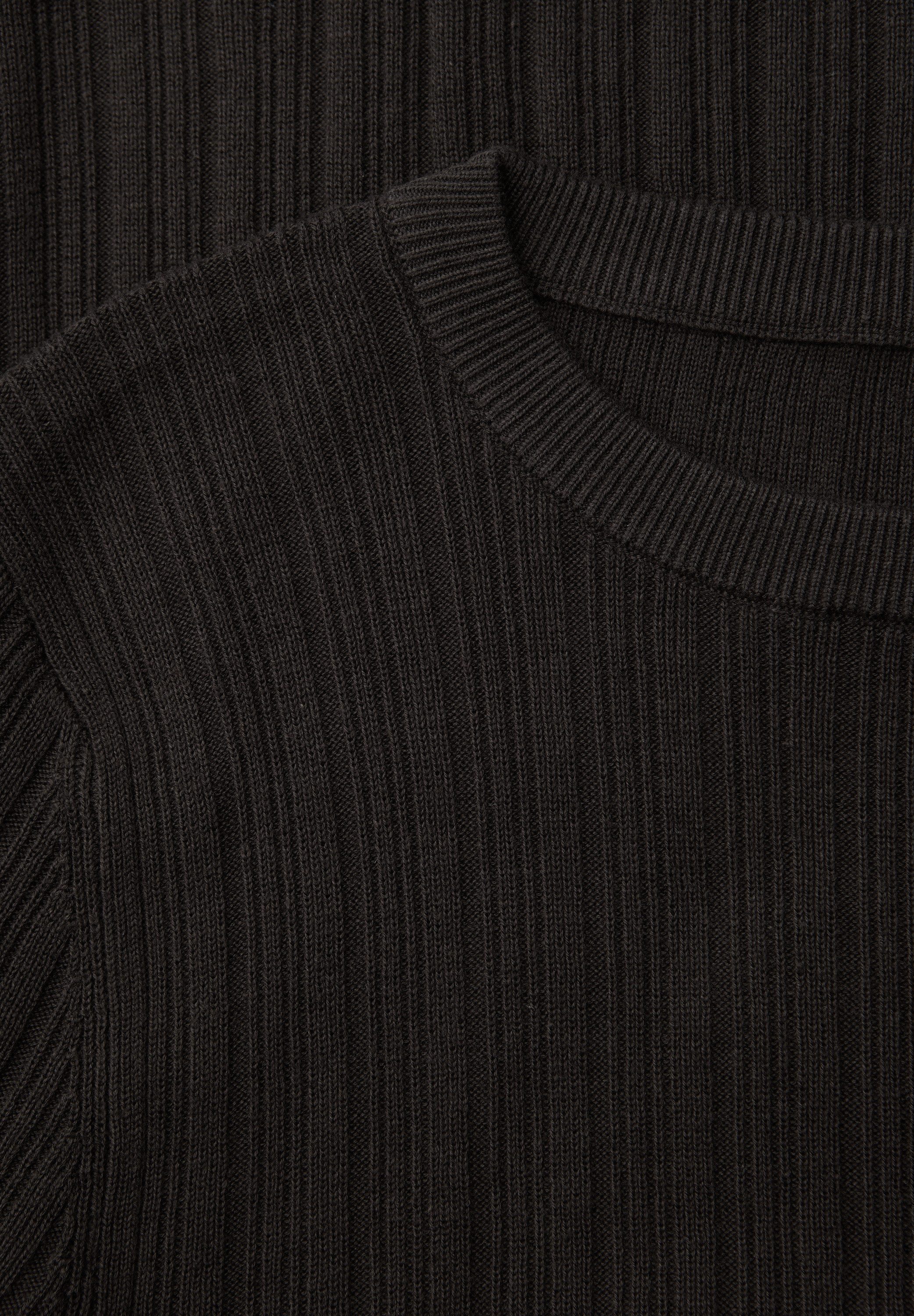 STREET ONE Strickpullover mit Rippstruktur und Viskose