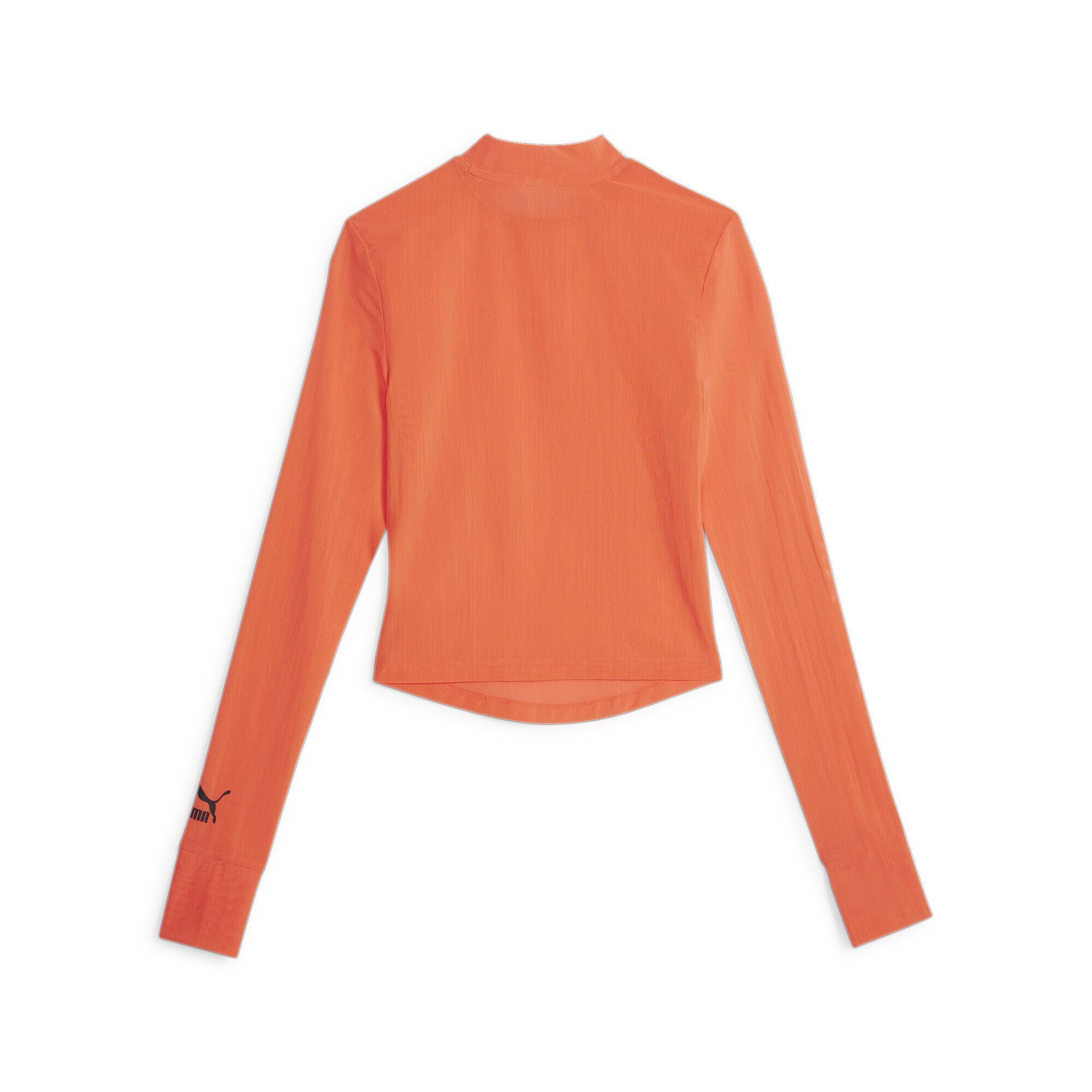PUMA T-Shirt DARE TO Damen Hot Orange Langarmshirt Heat